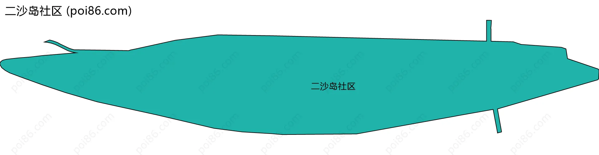 二沙岛社区边界地图