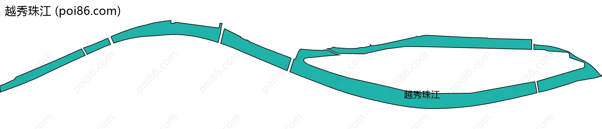 越秀珠江边界地图