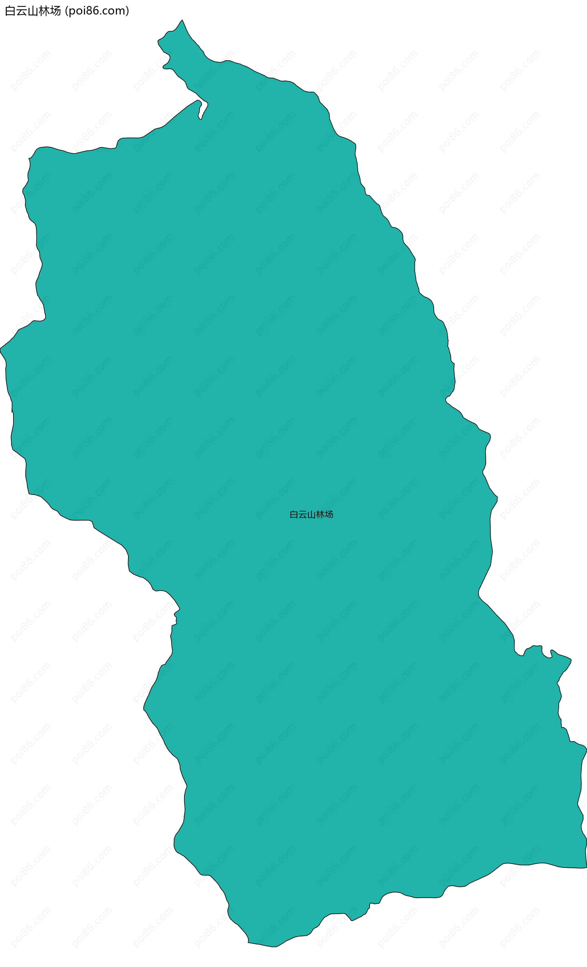 白云山林场边界地图