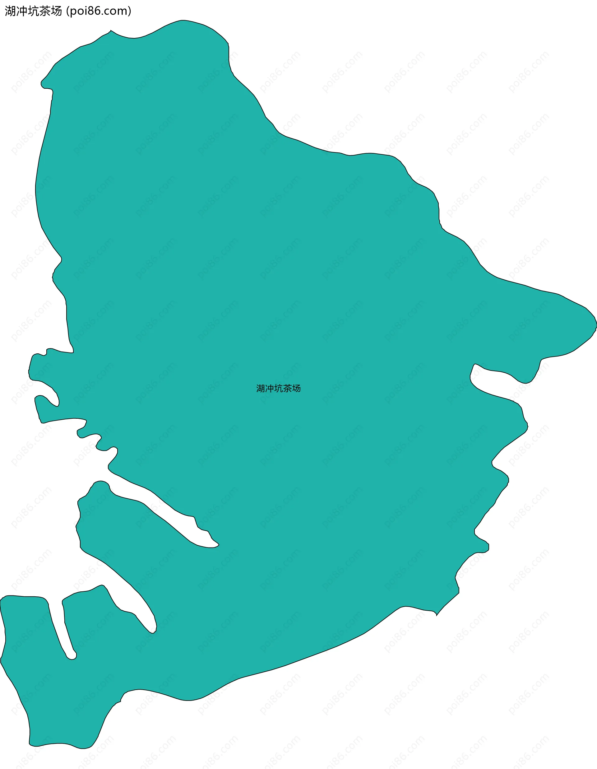 湖冲坑茶场边界地图