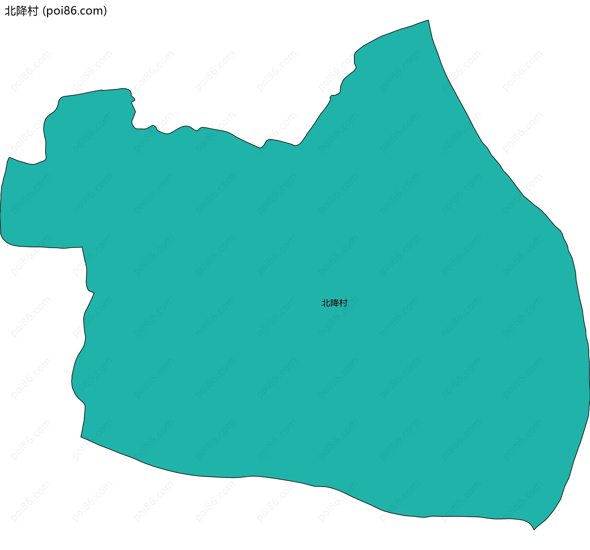 北降村边界地图