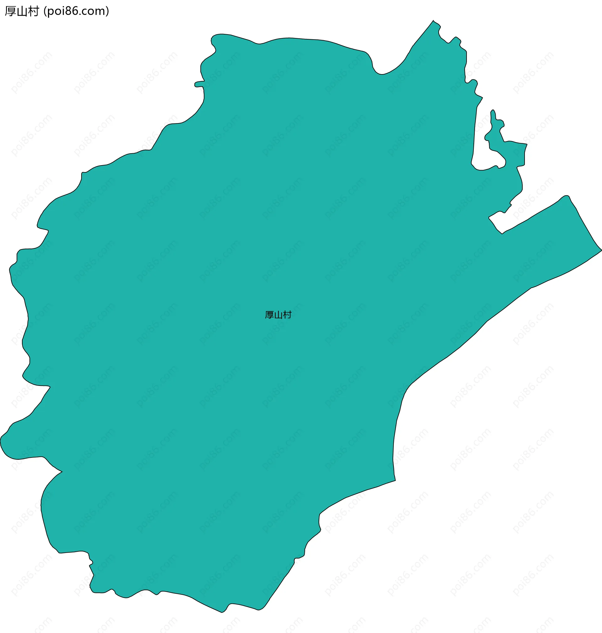 厚山村边界地图