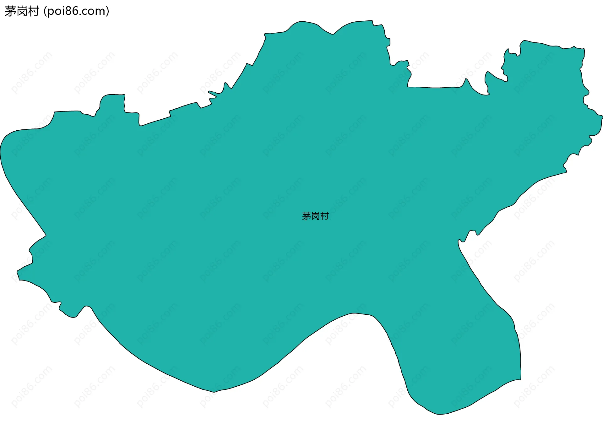 茅岗村边界地图