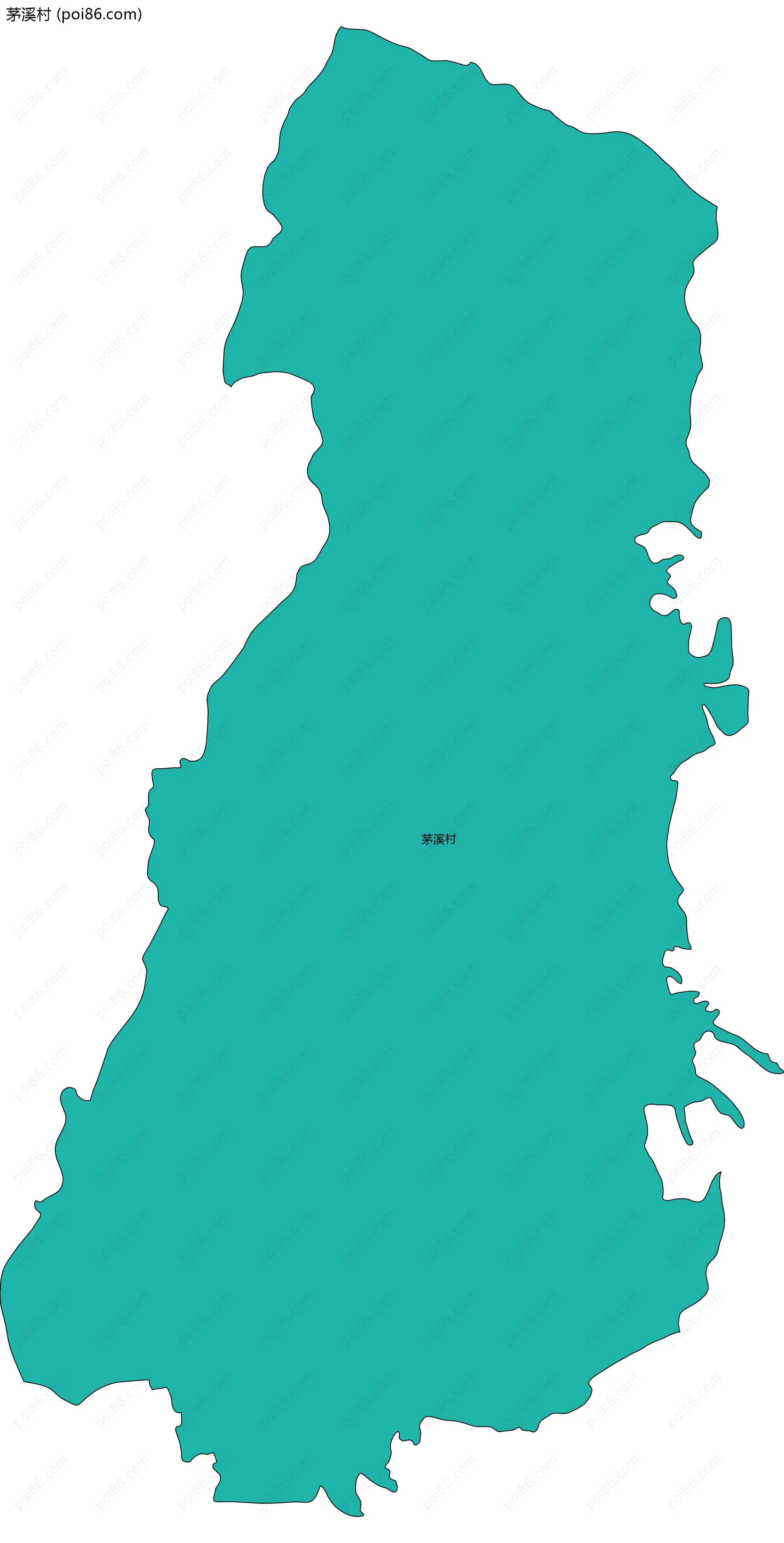 茅溪村边界地图