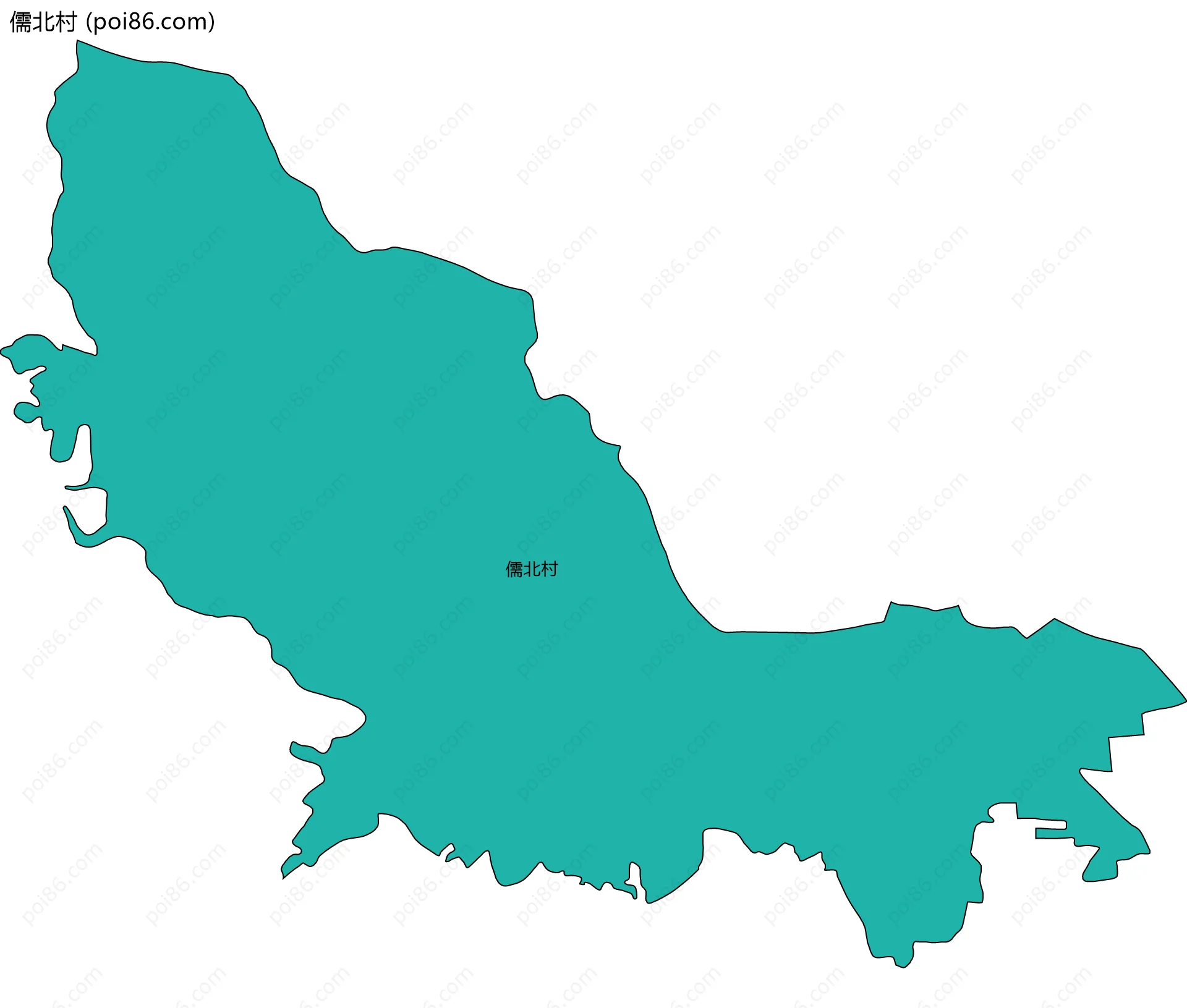 儒北村边界地图