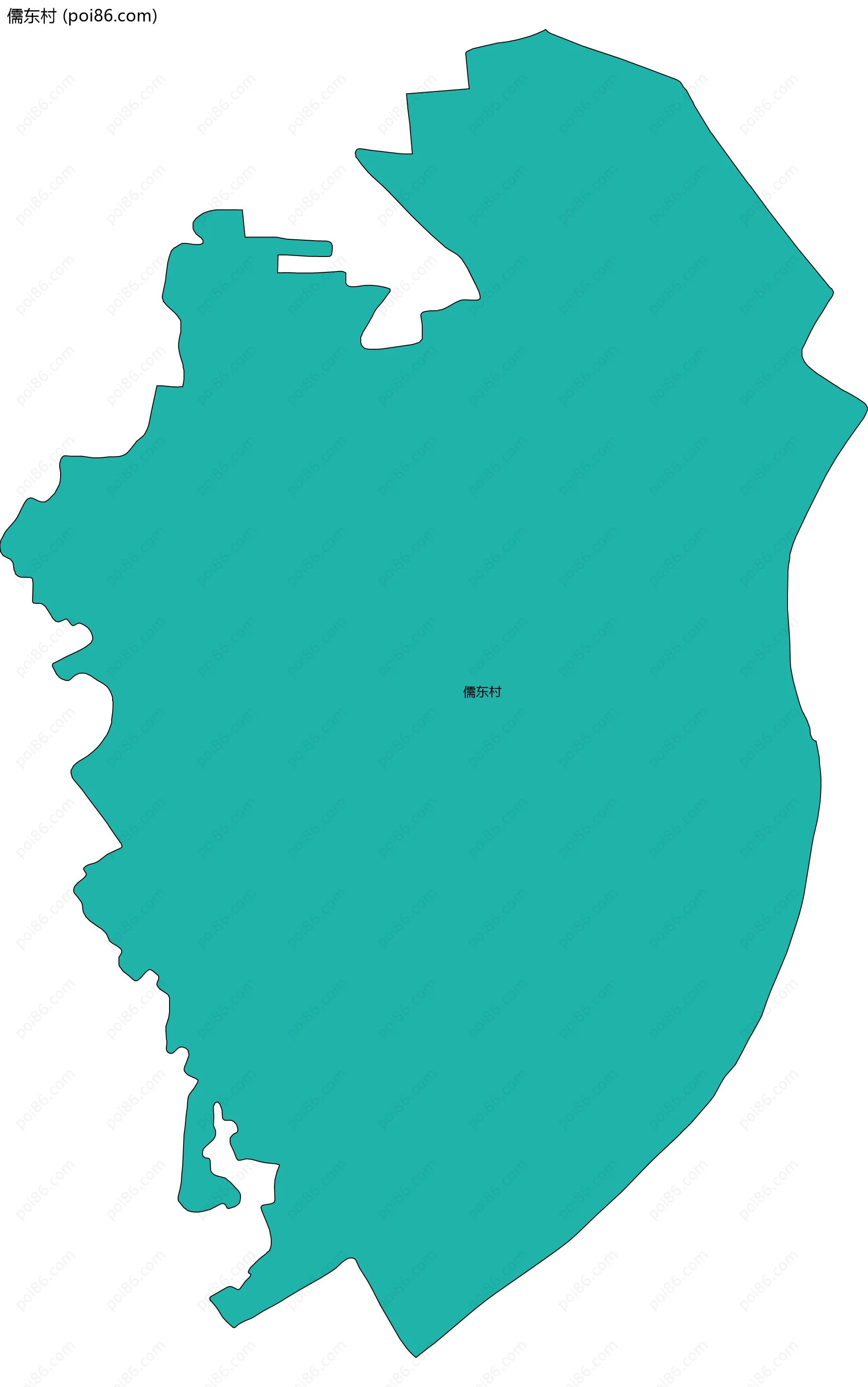 儒东村边界地图