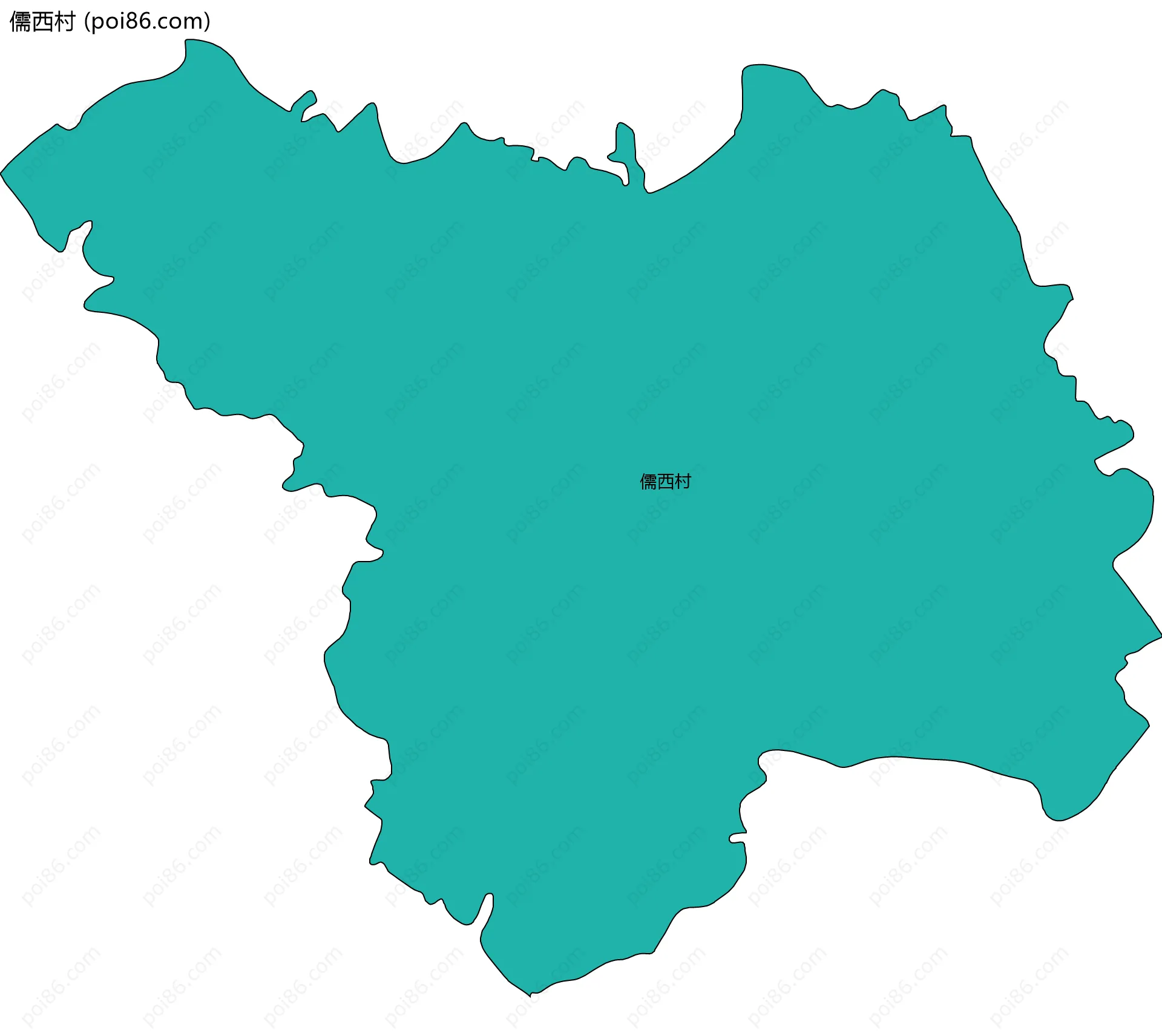 儒西村边界地图