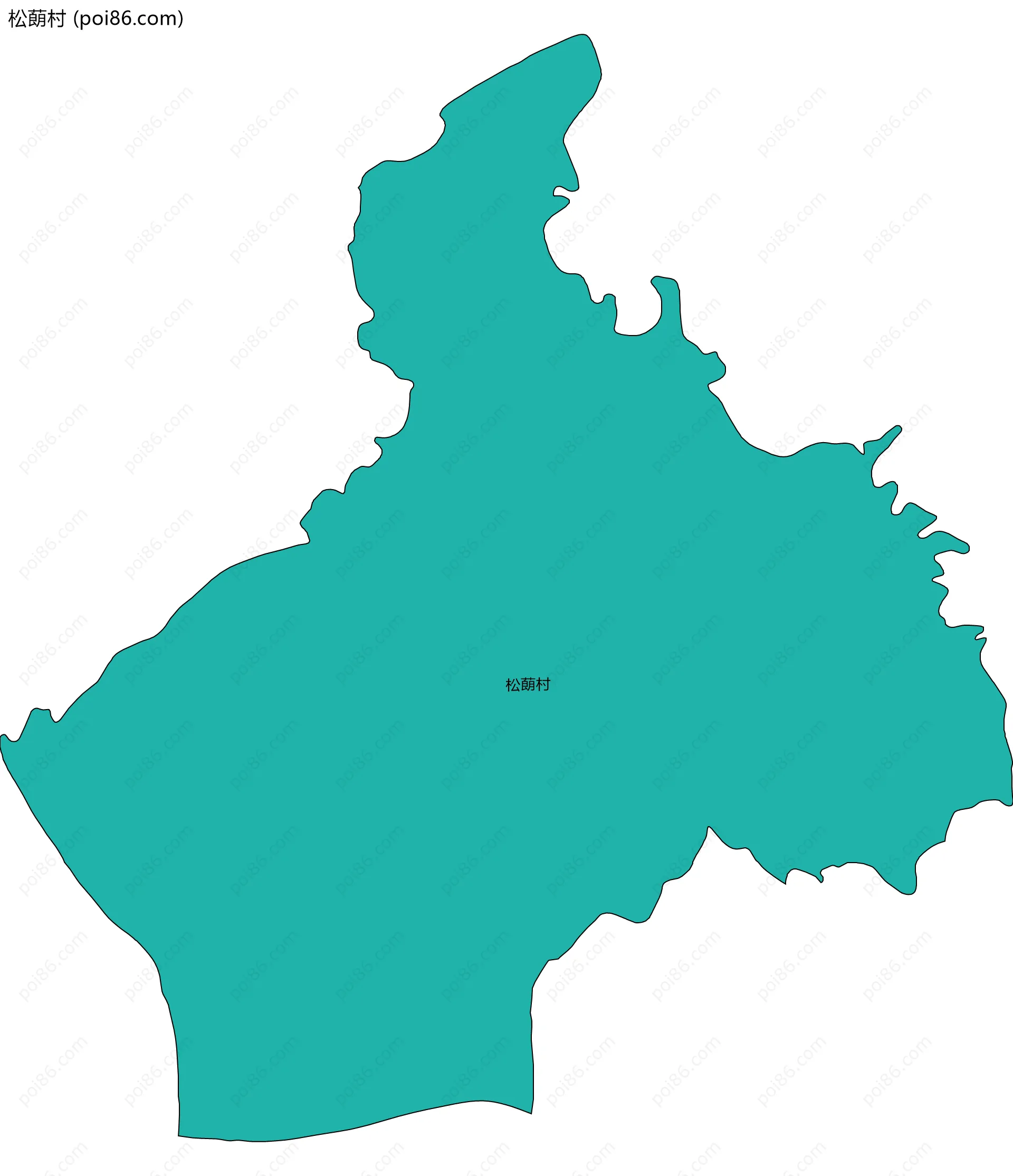 松蓢村边界地图