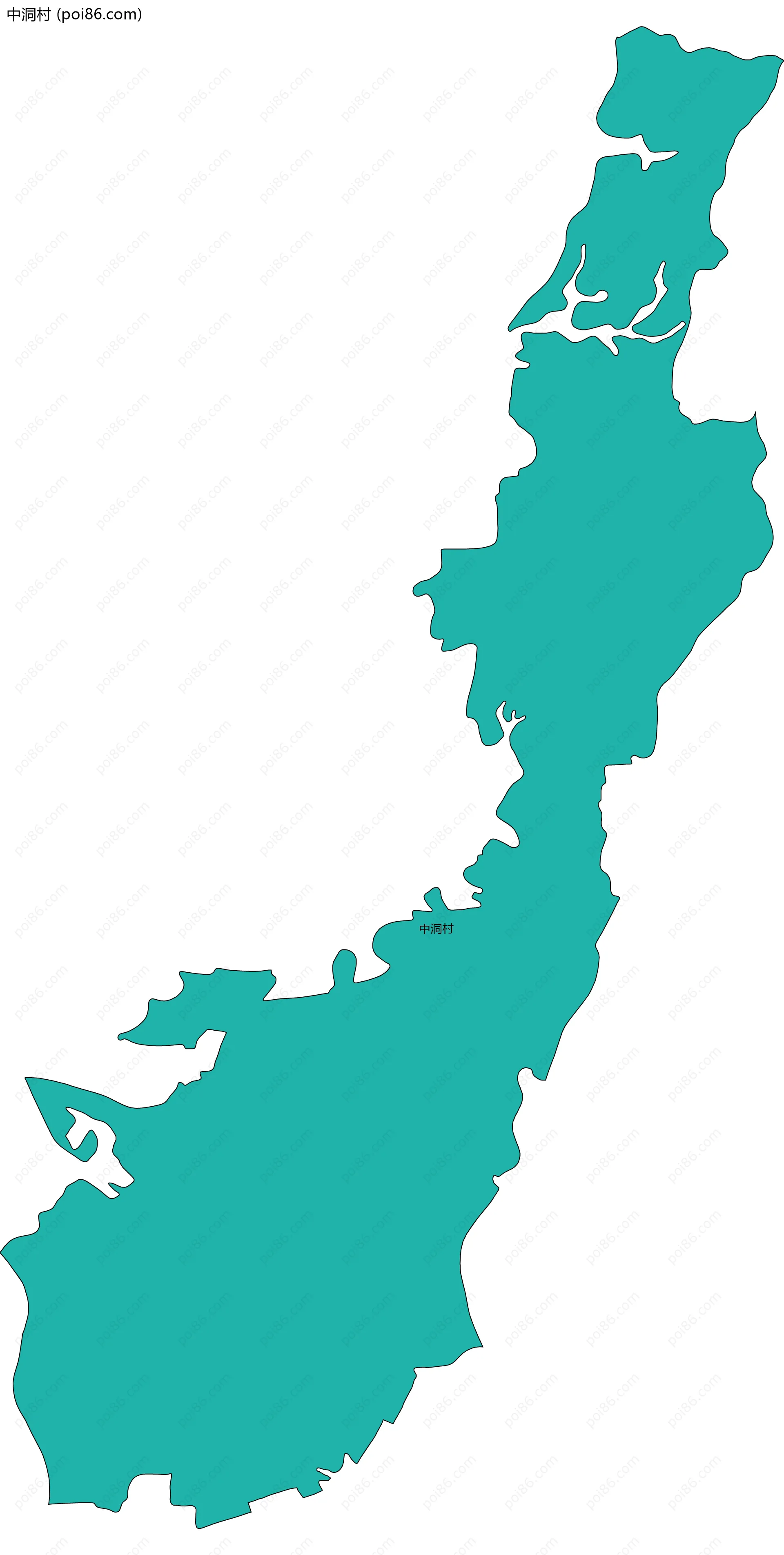 中洞村边界地图