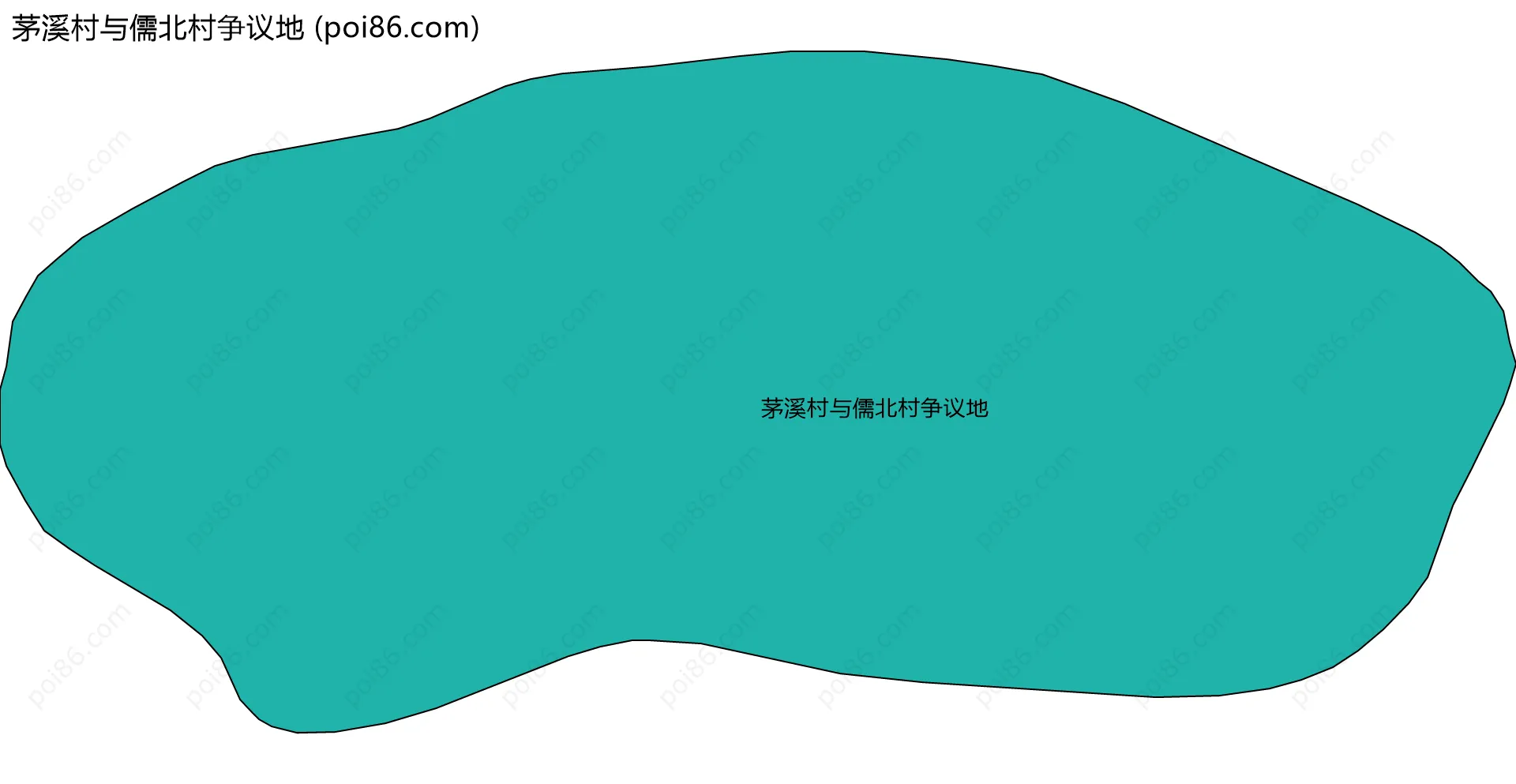 茅溪村与儒北村争议地边界地图