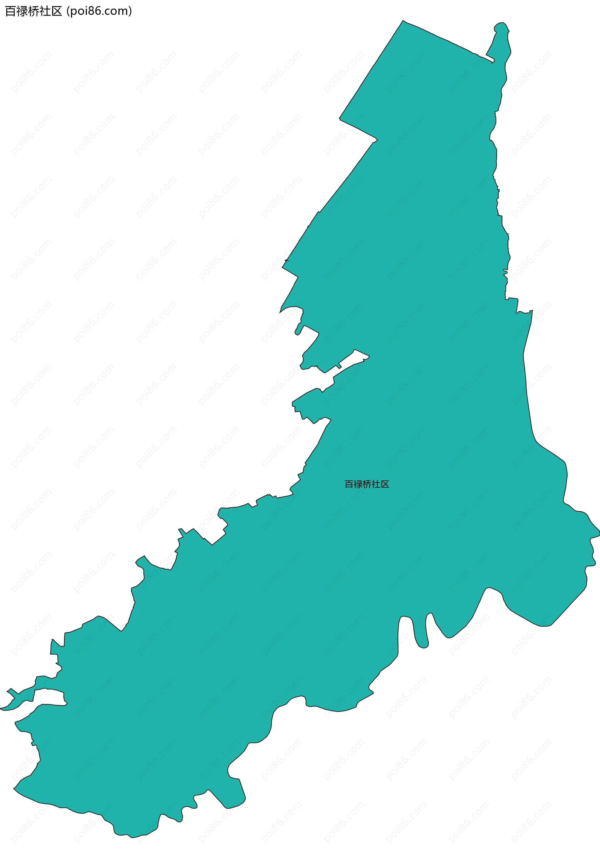 百禄桥社区边界地图