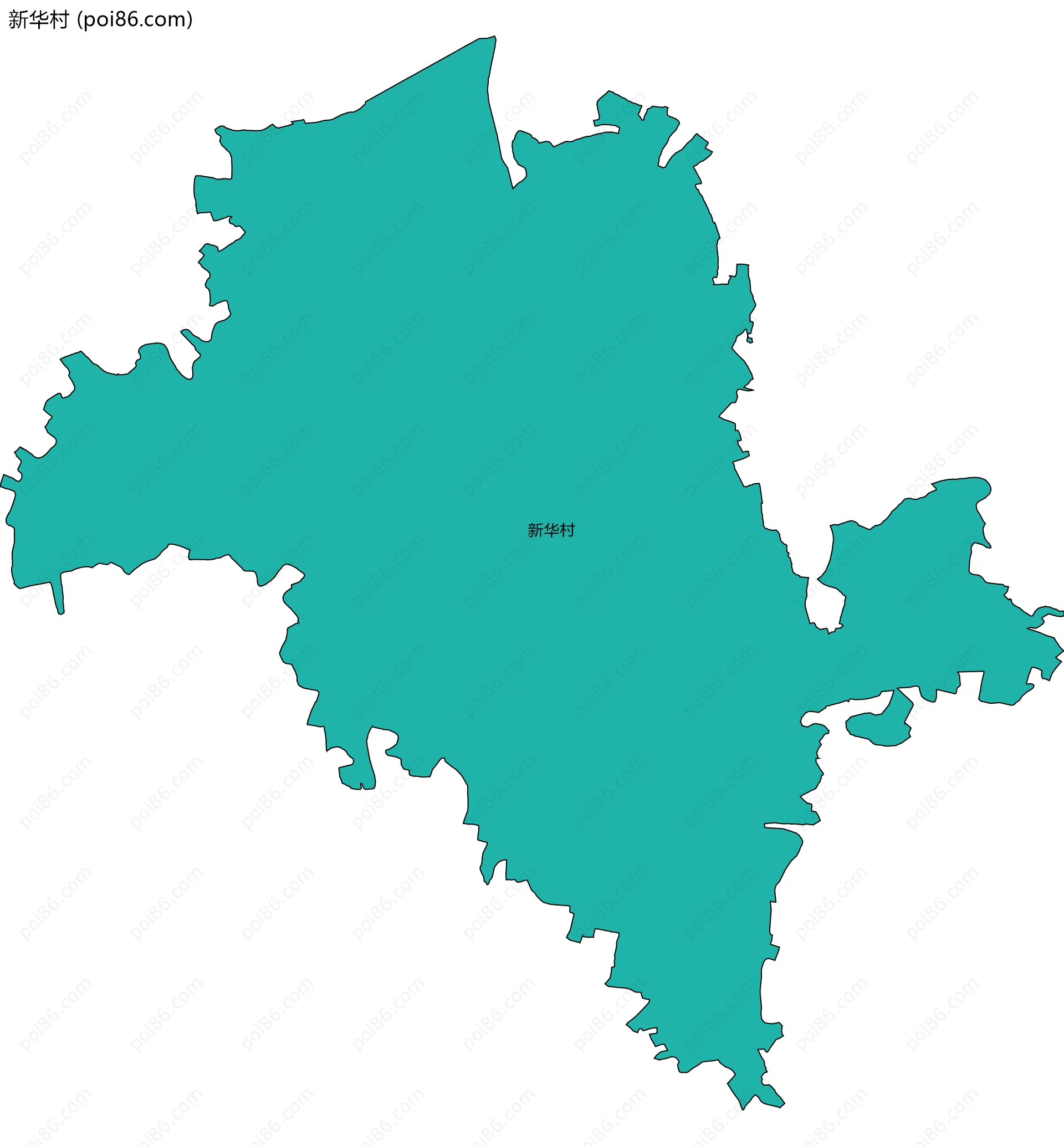 新华村边界地图