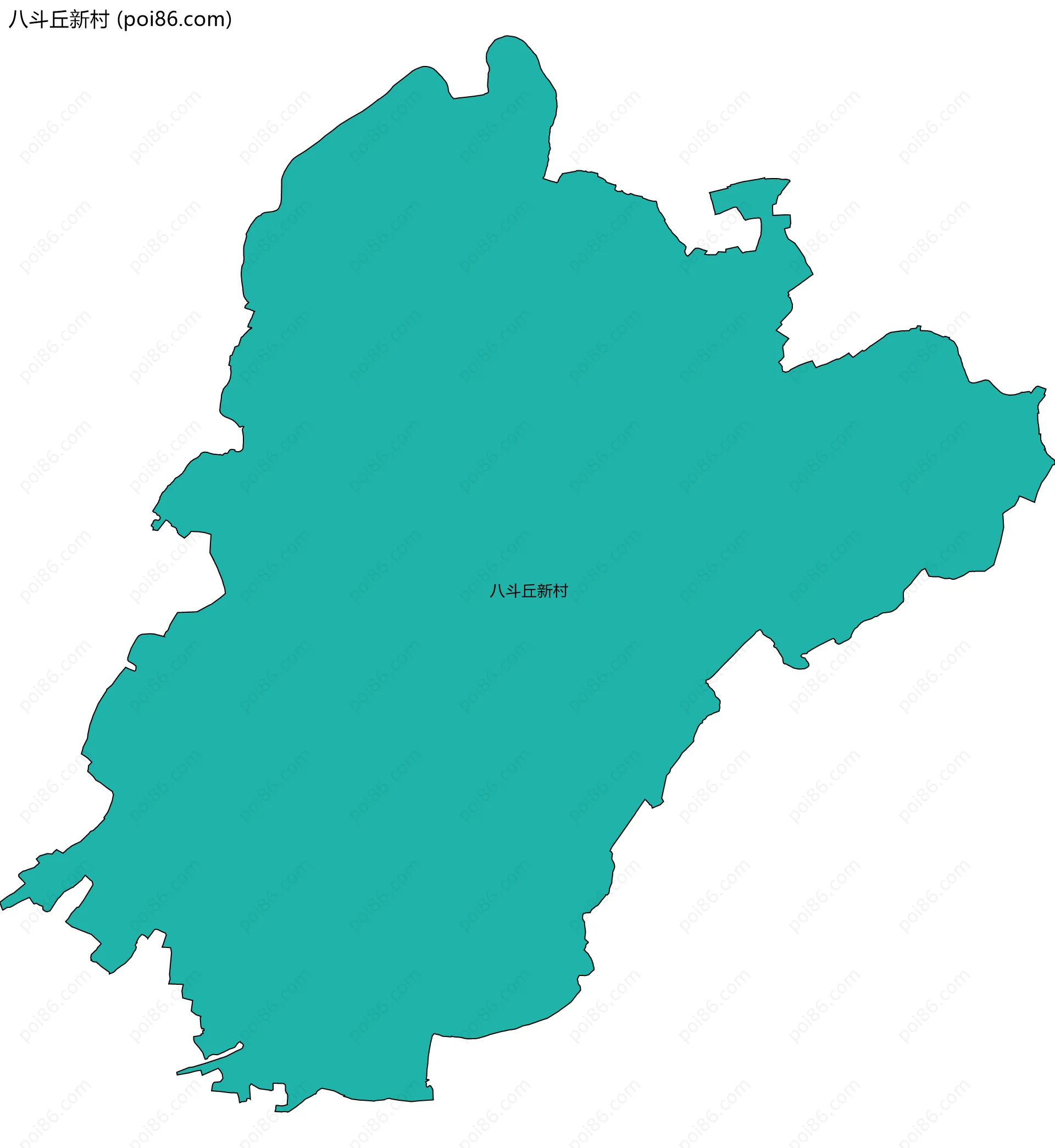 八斗丘新村边界地图