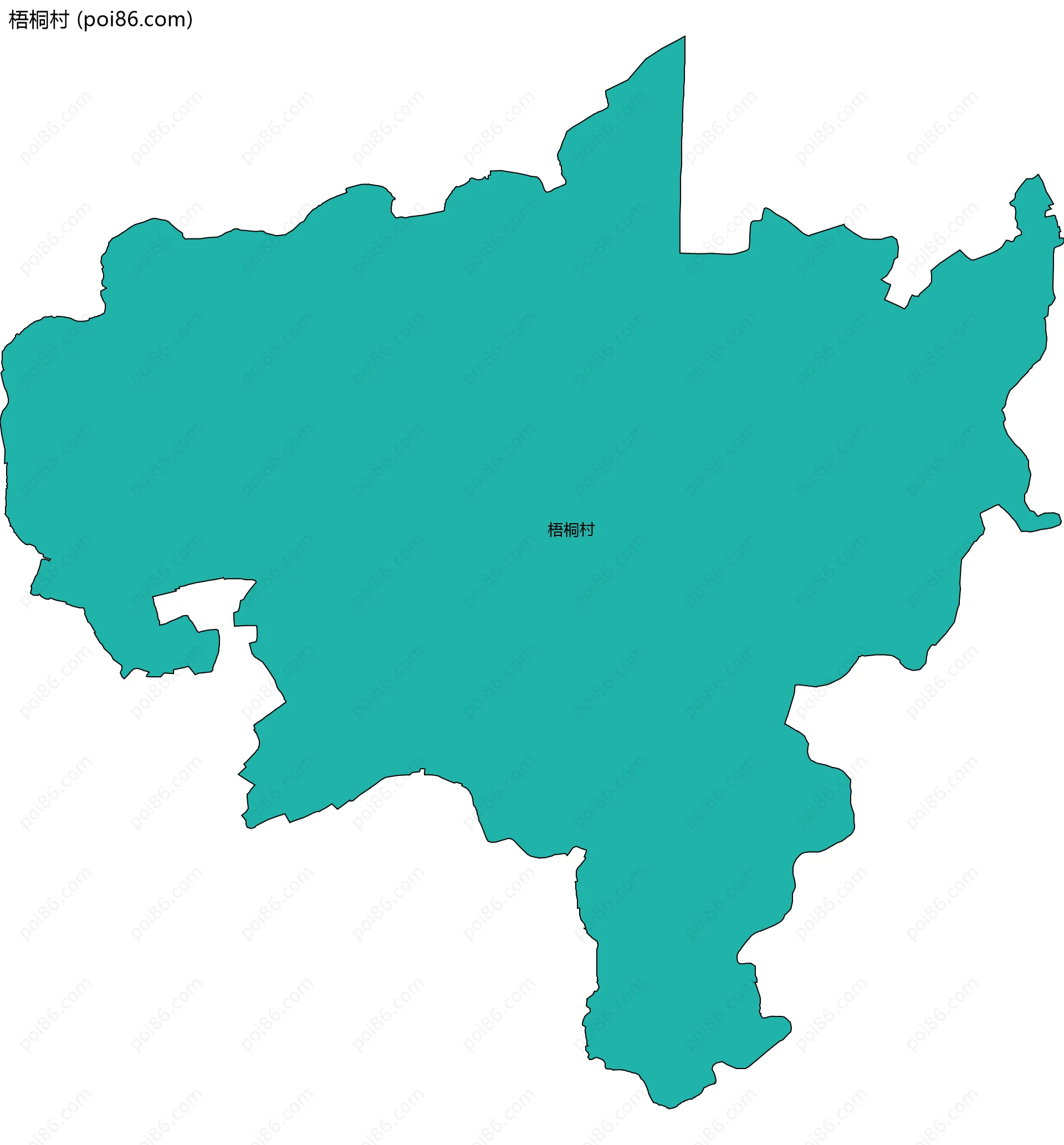 梧桐村边界地图