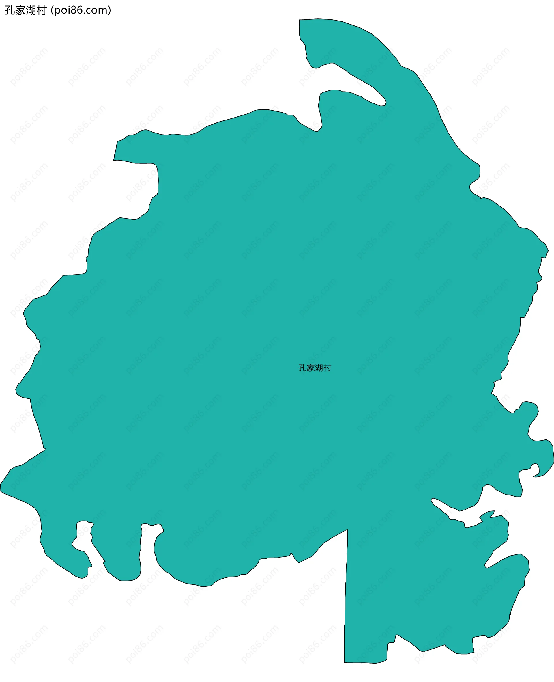 孔家湖村边界地图