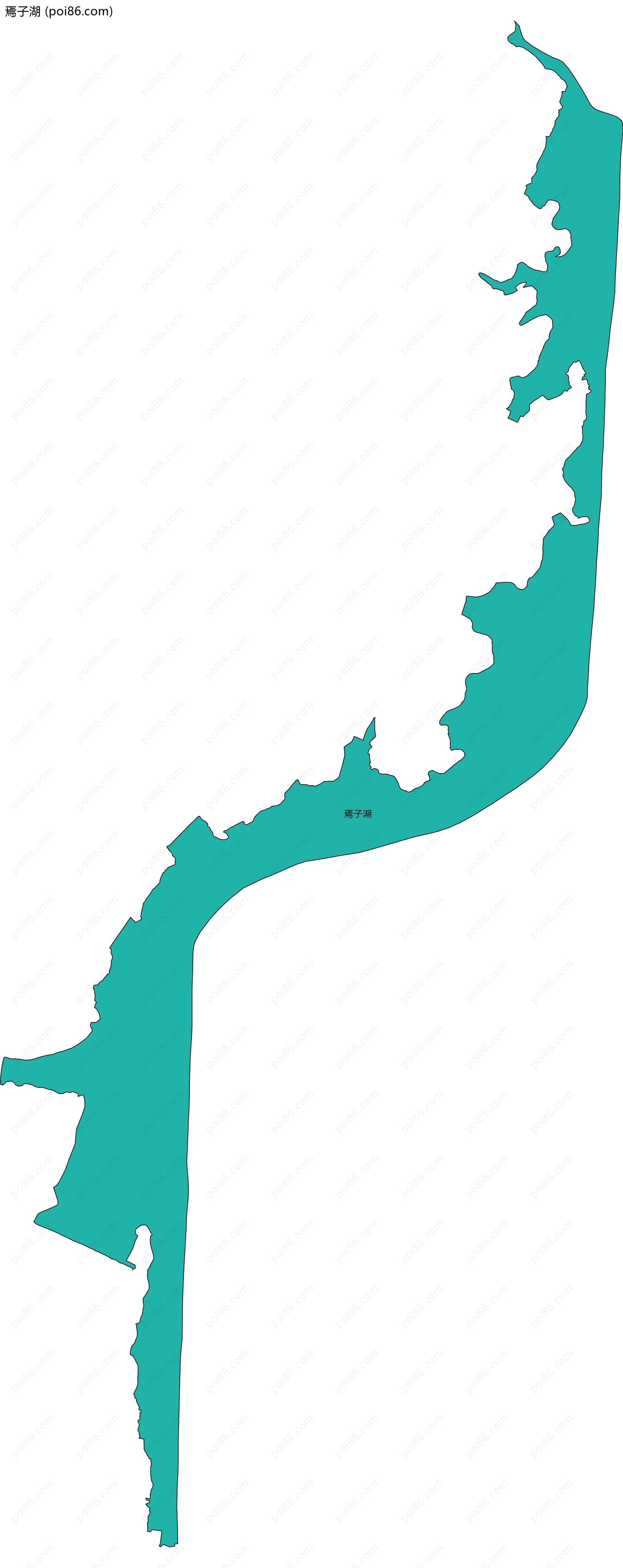 焉子湖边界地图