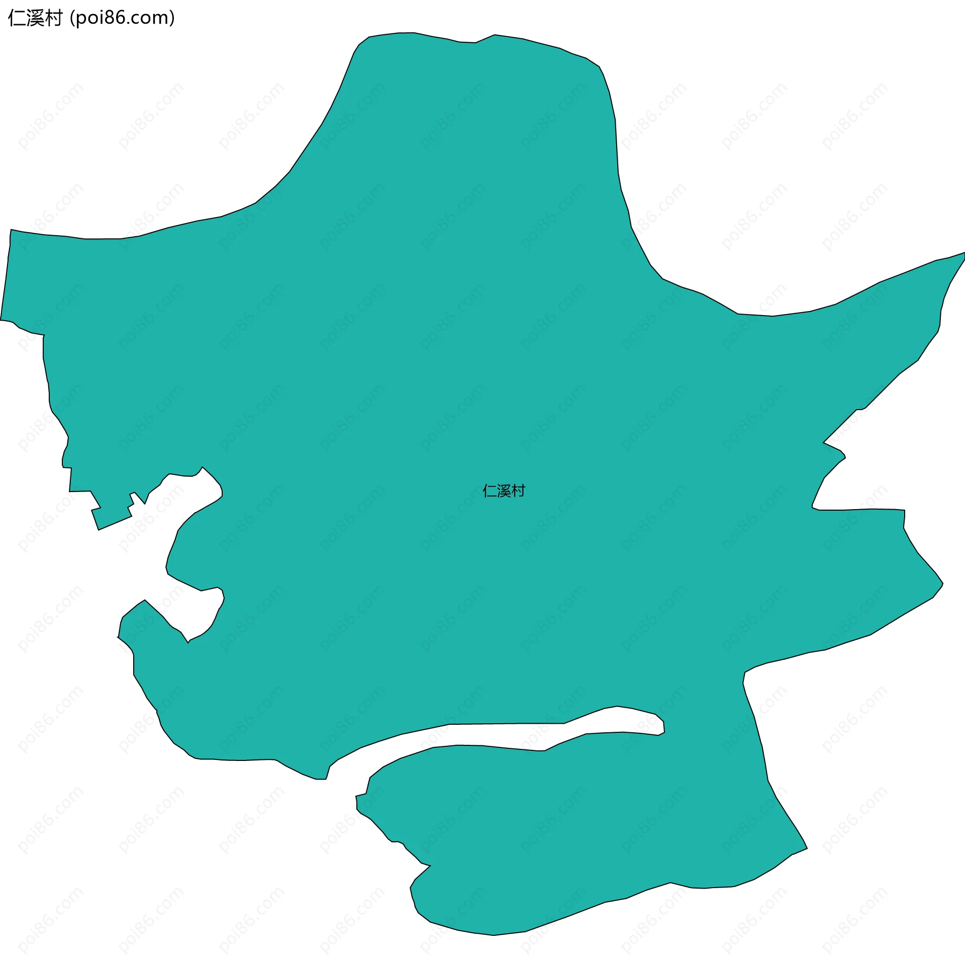 仁溪村边界地图