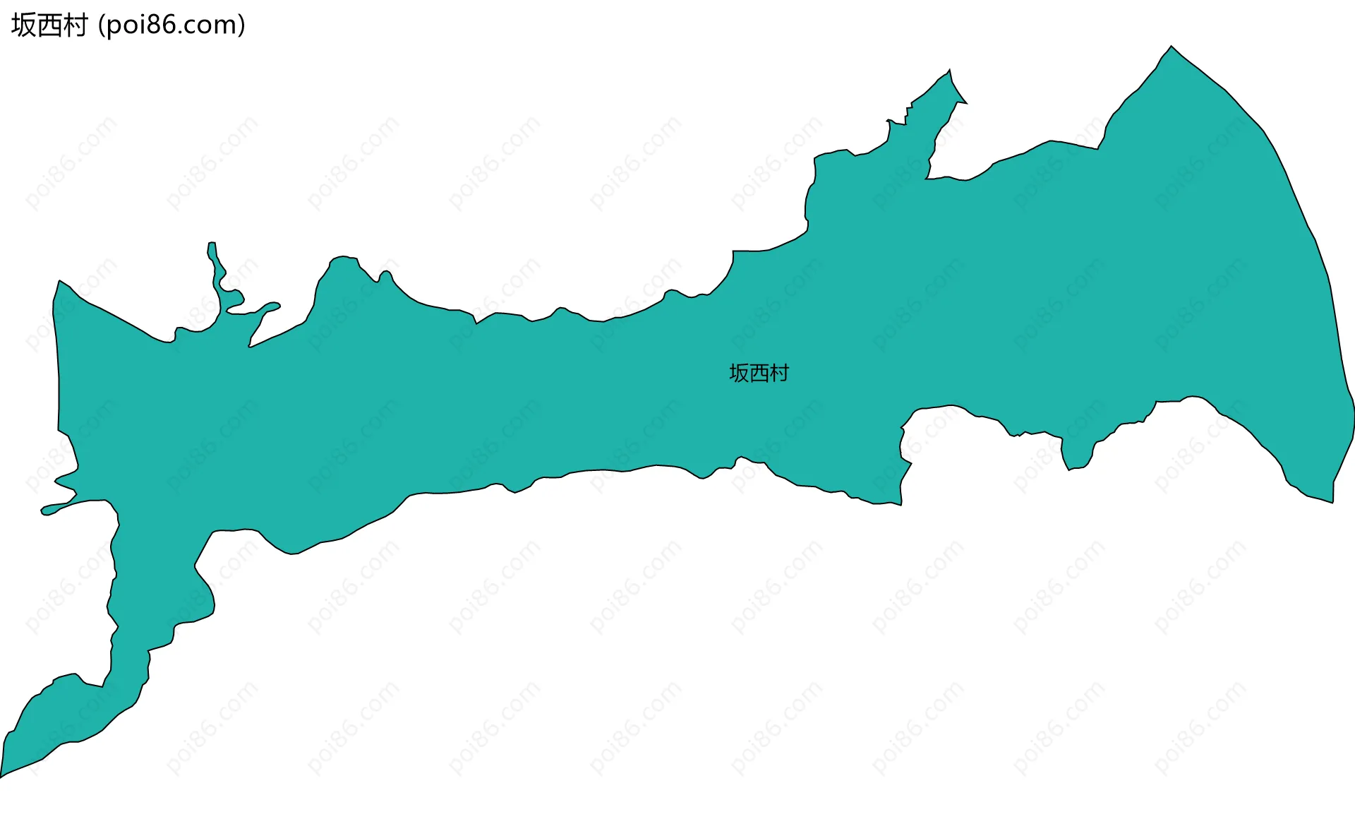 坂西村边界地图