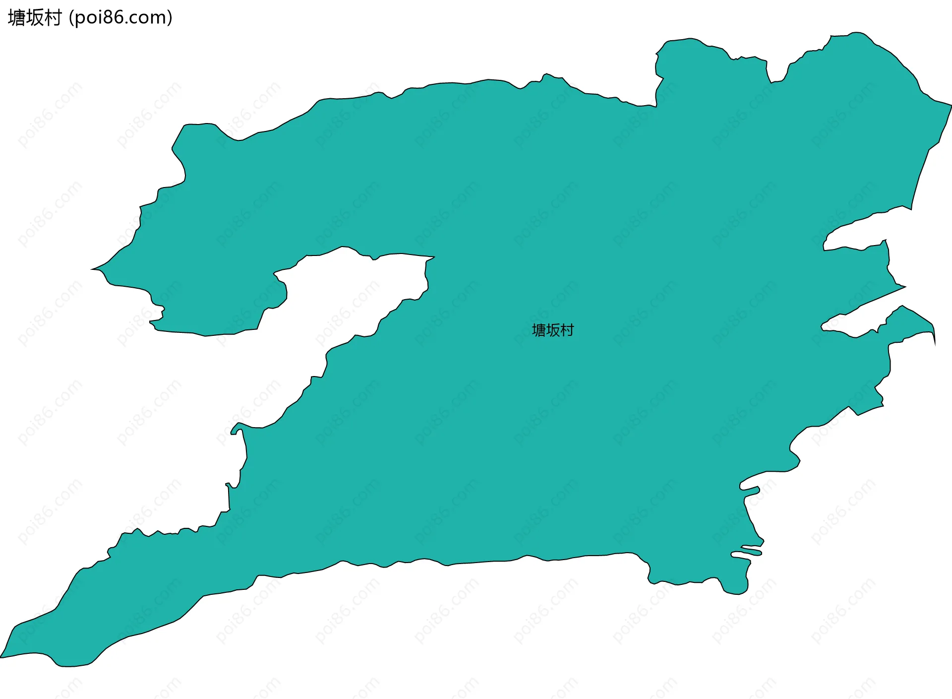 塘坂村边界地图