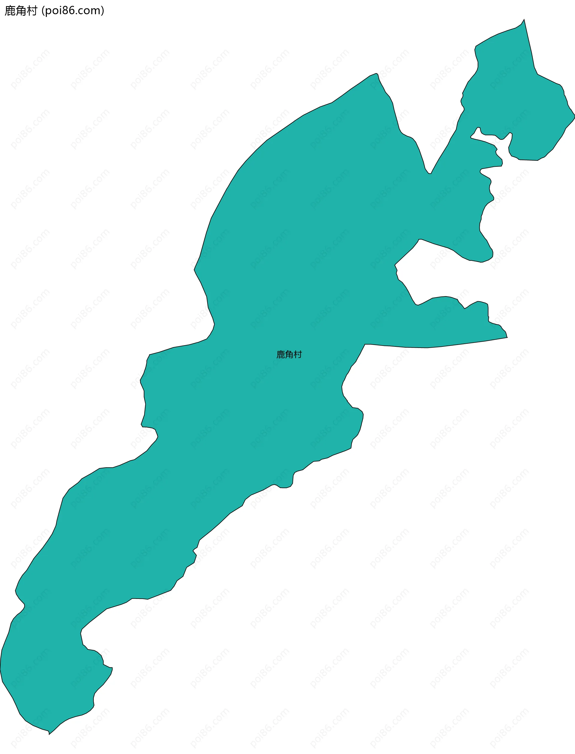 鹿角村边界地图