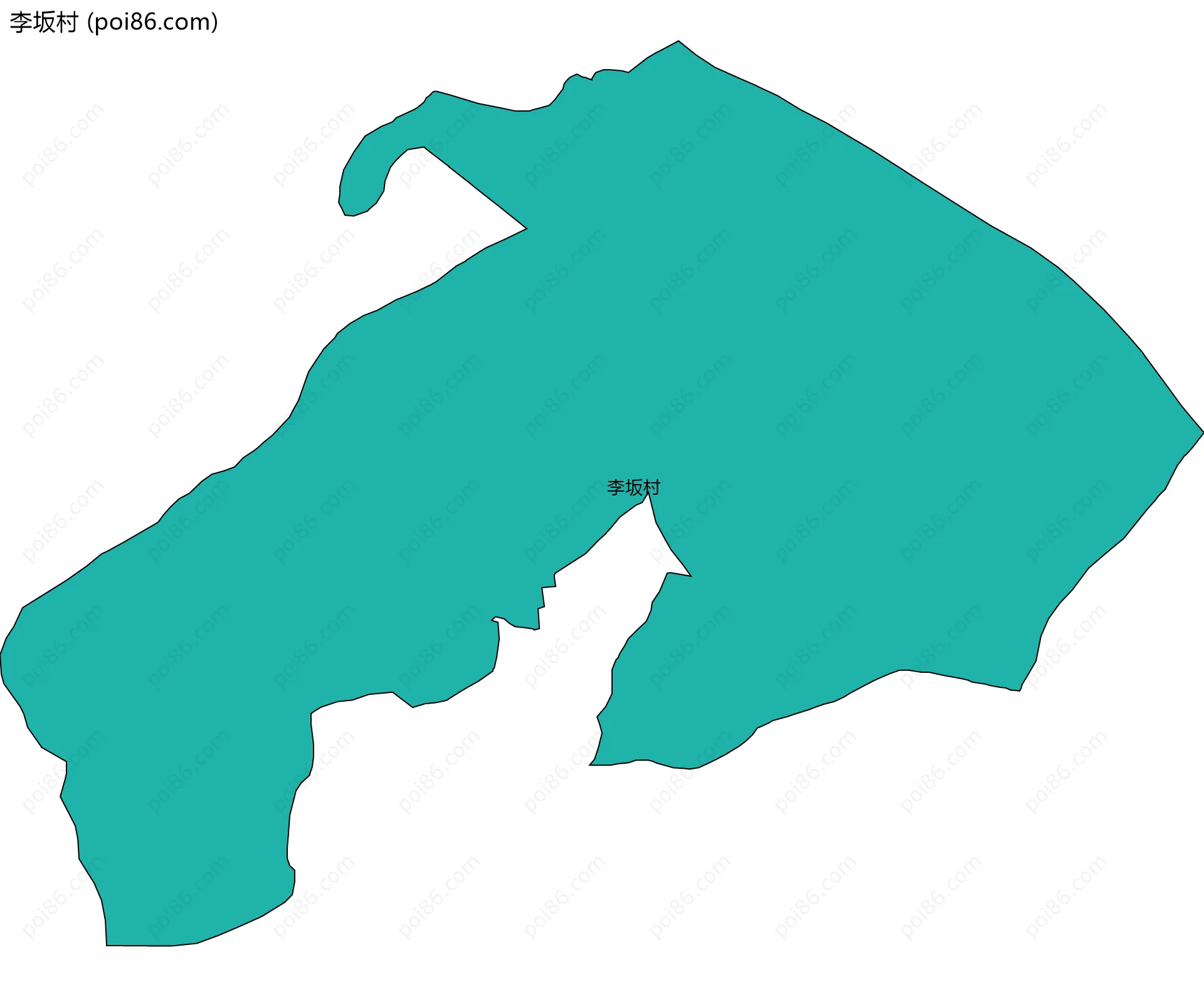 李坂村边界地图