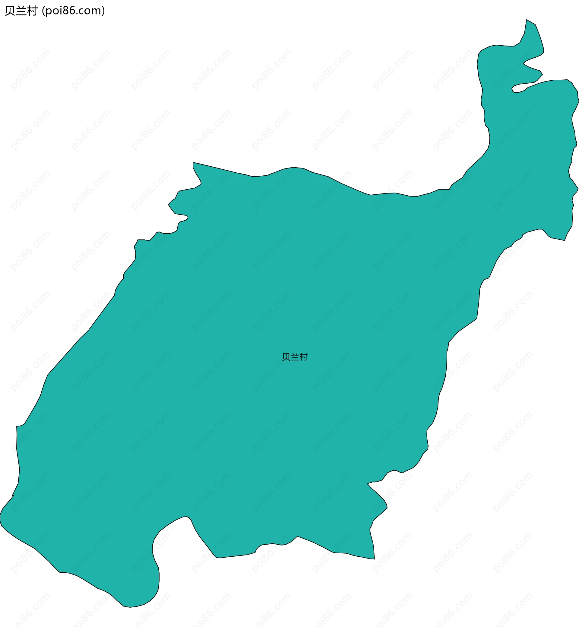 贝兰村边界地图