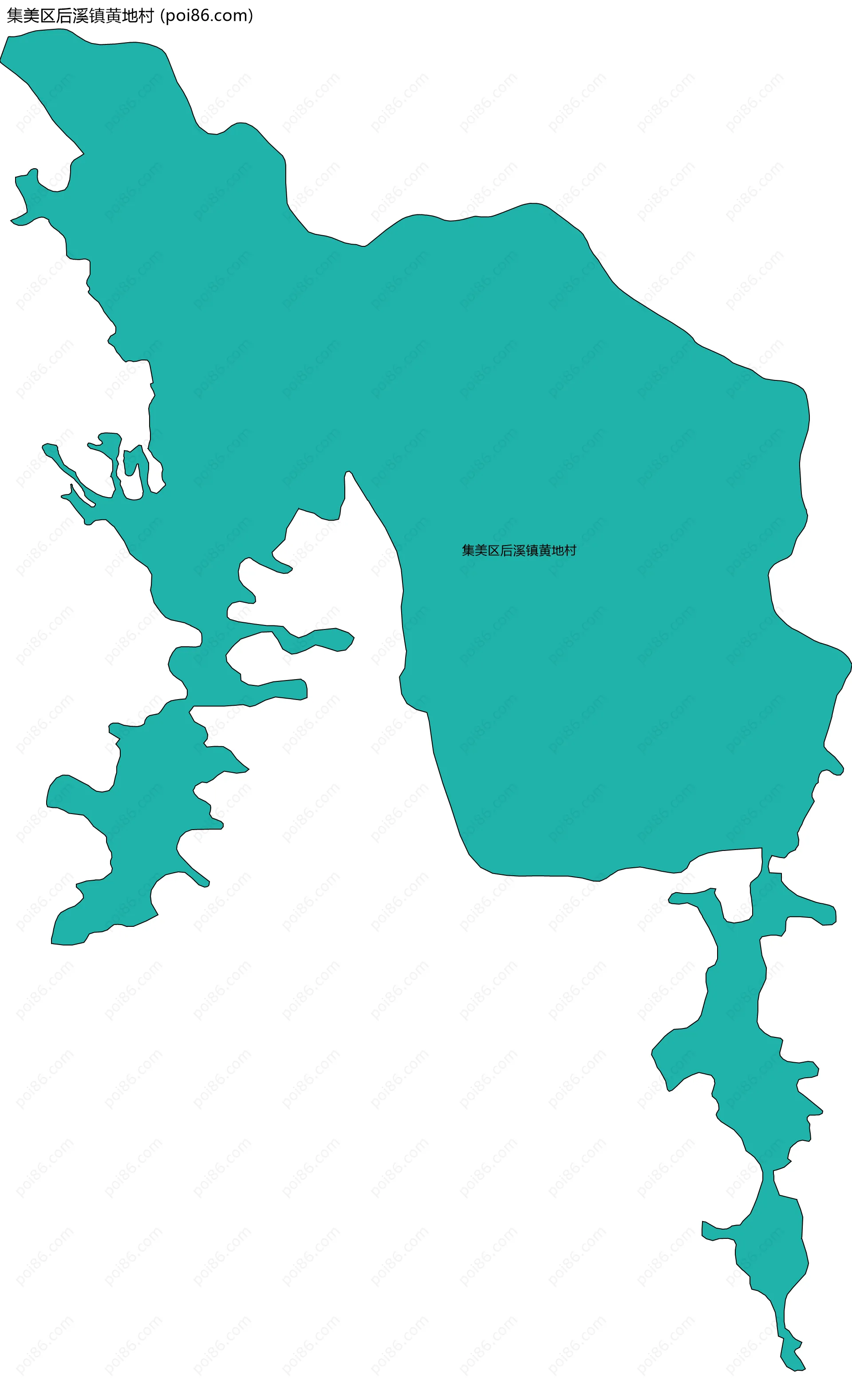 集美区后溪镇黄地村边界地图