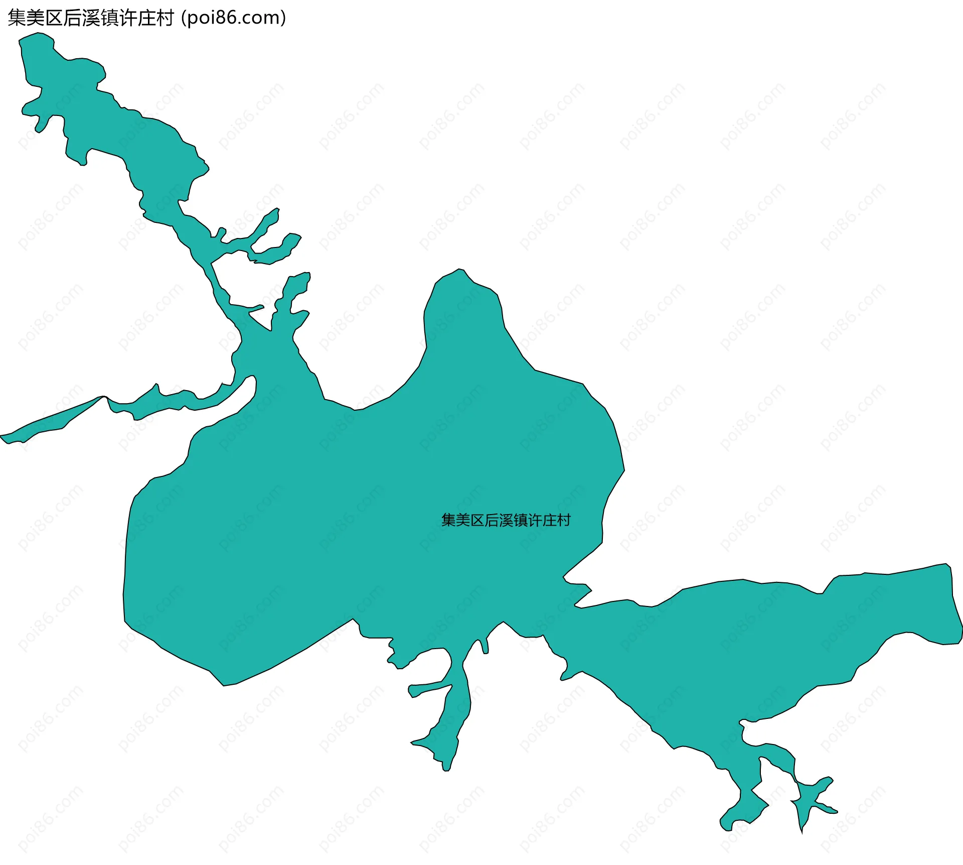 集美区后溪镇许庄村边界地图