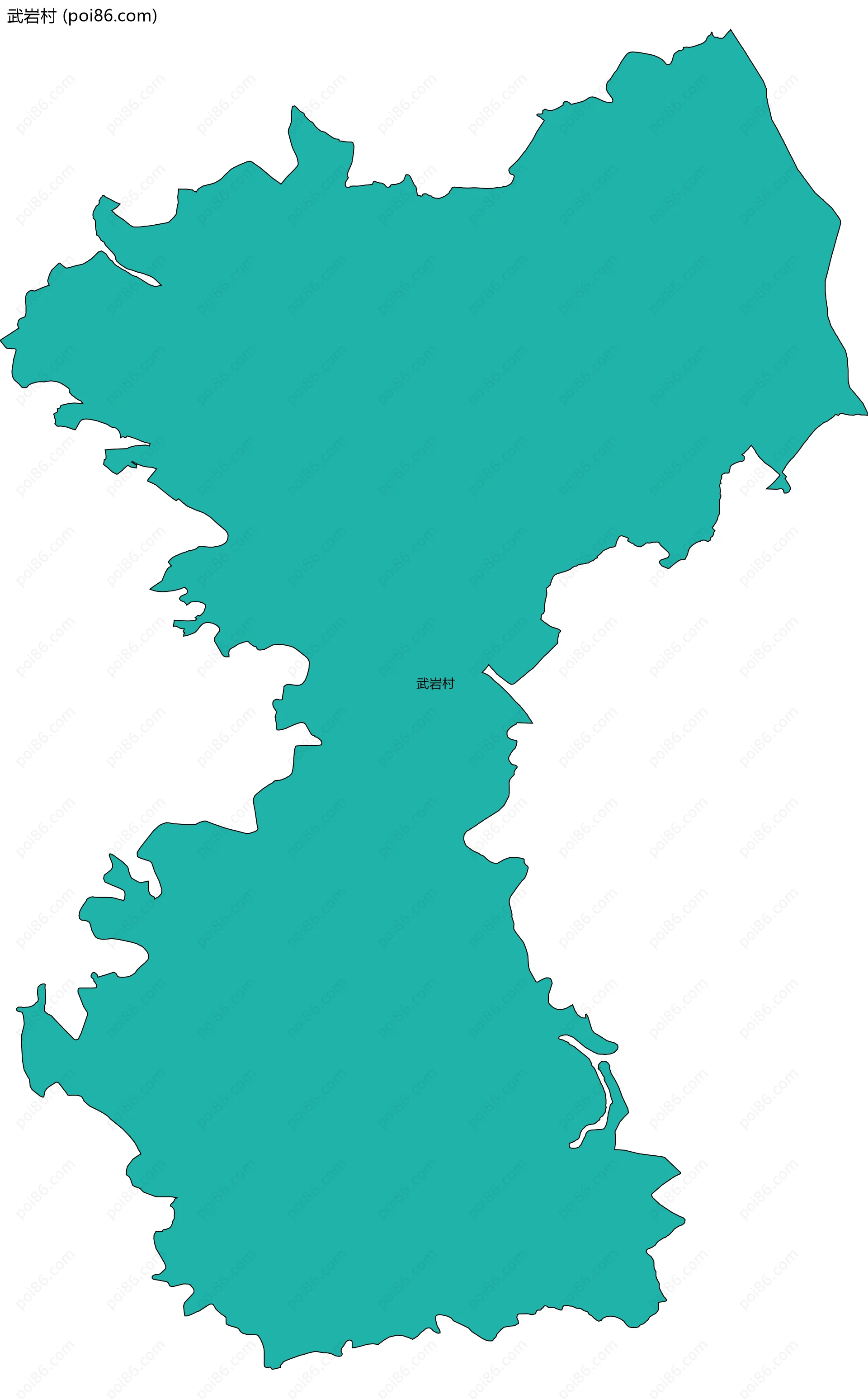 武岩村边界地图