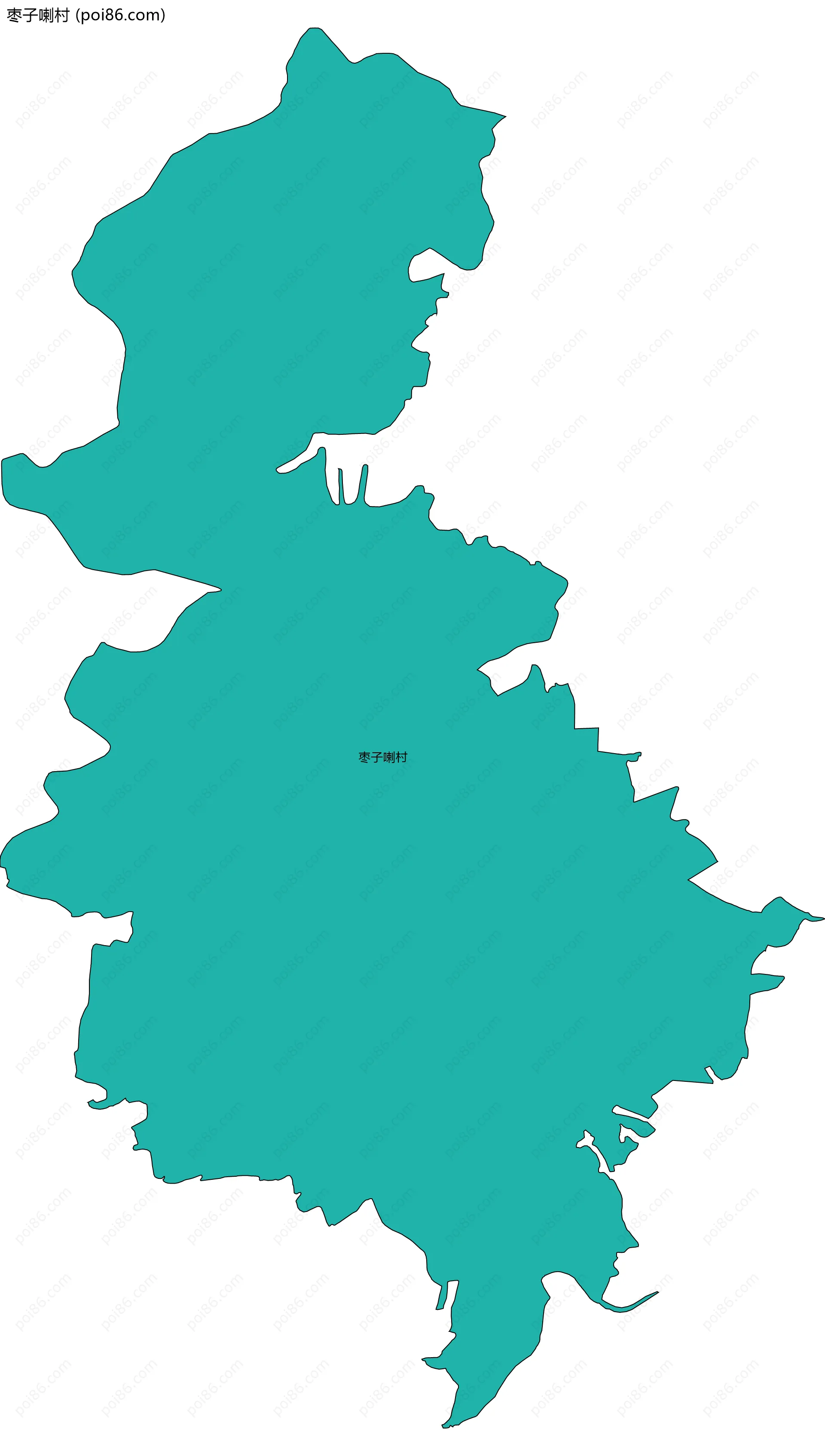 枣子喇村边界地图