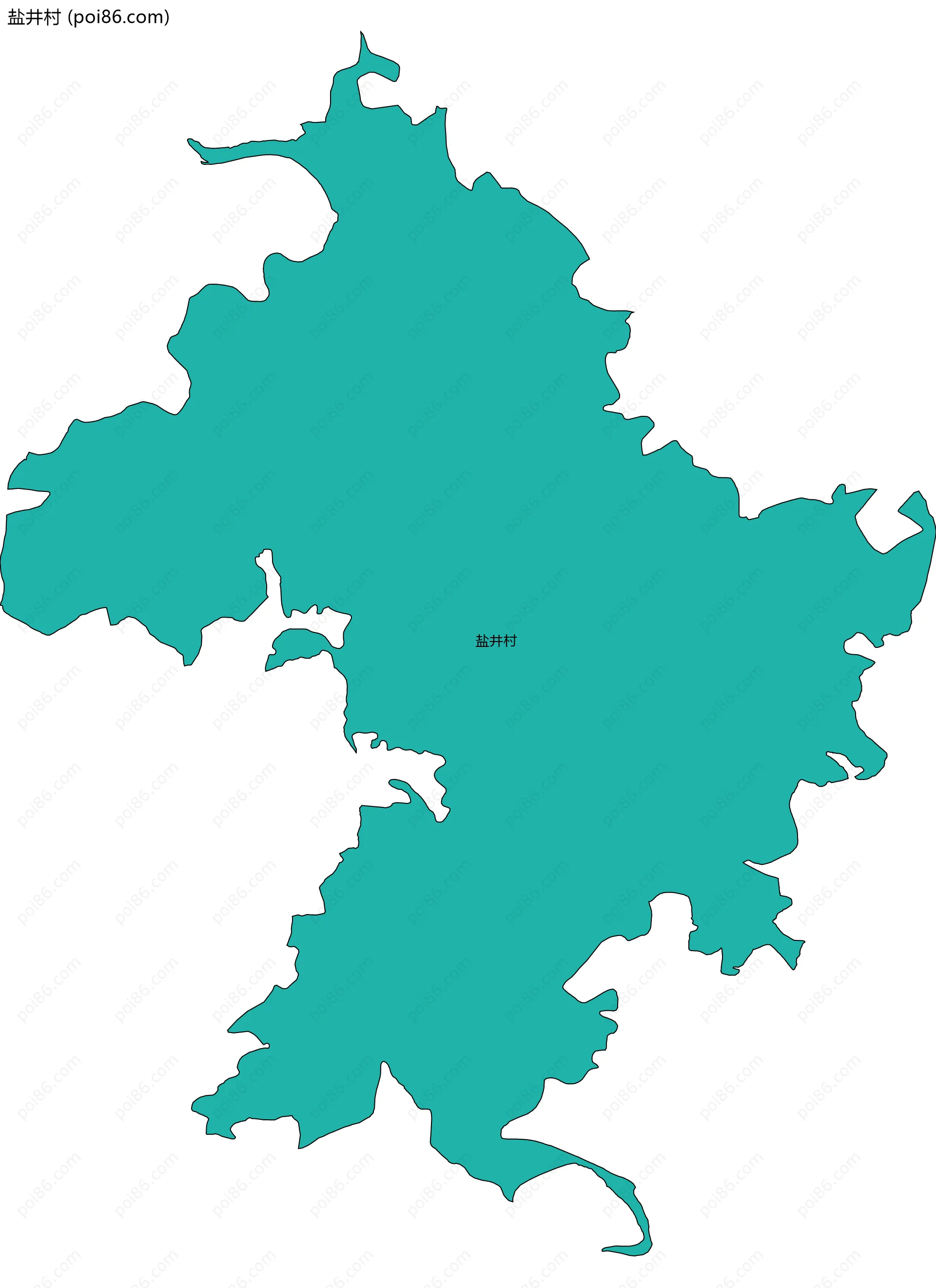 盐井村边界地图