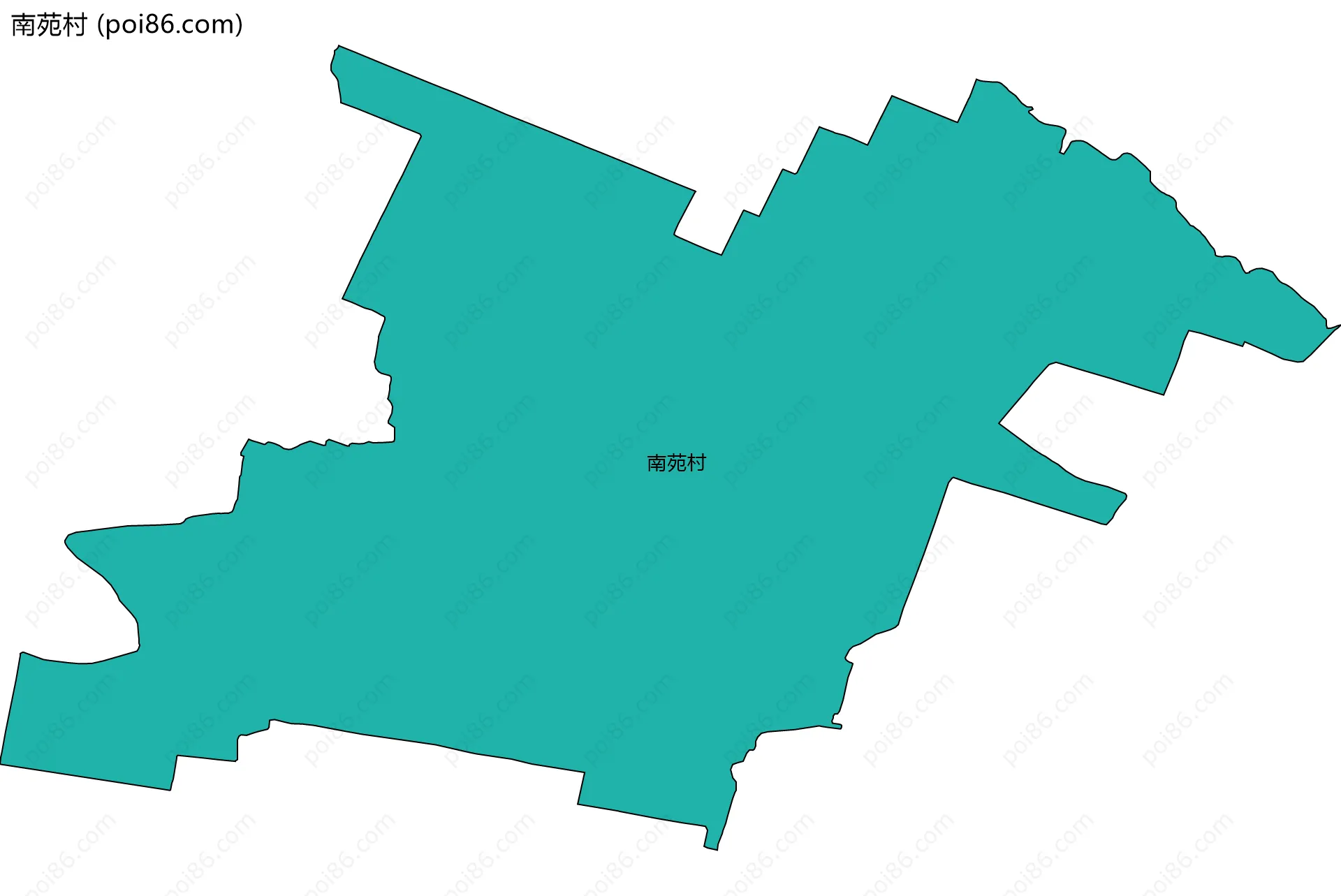 南苑村边界地图