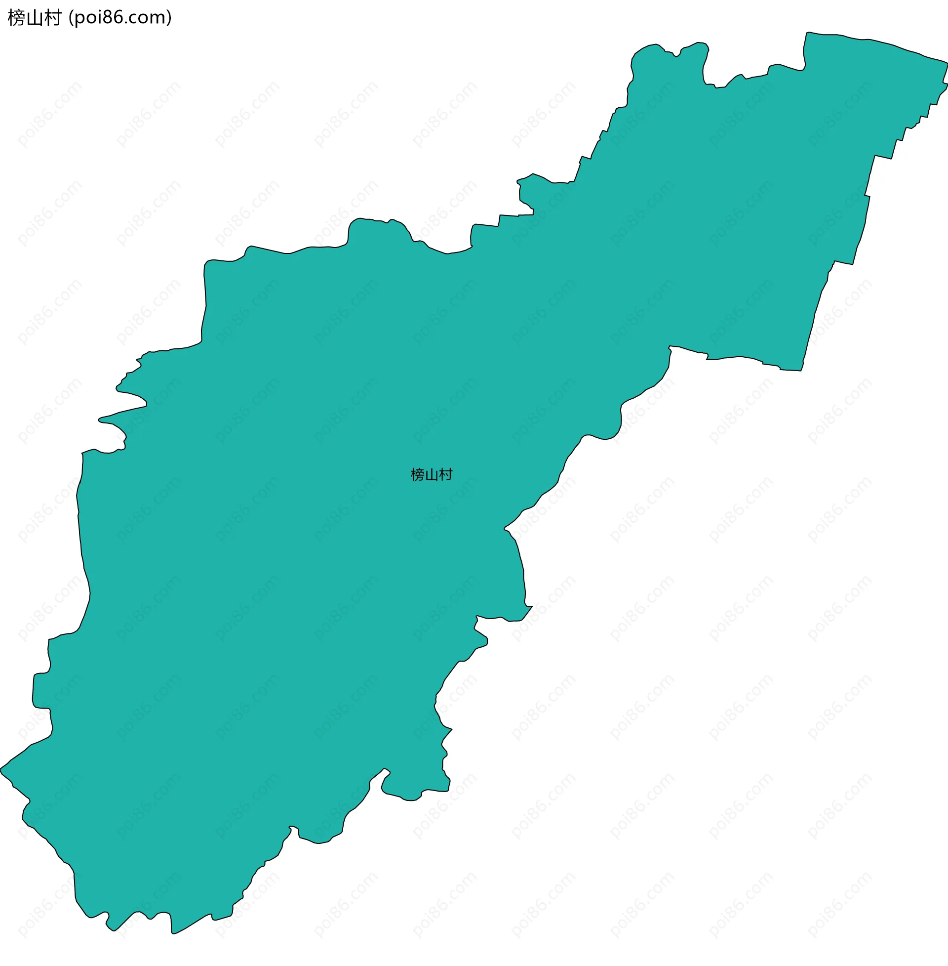 榜山村边界地图