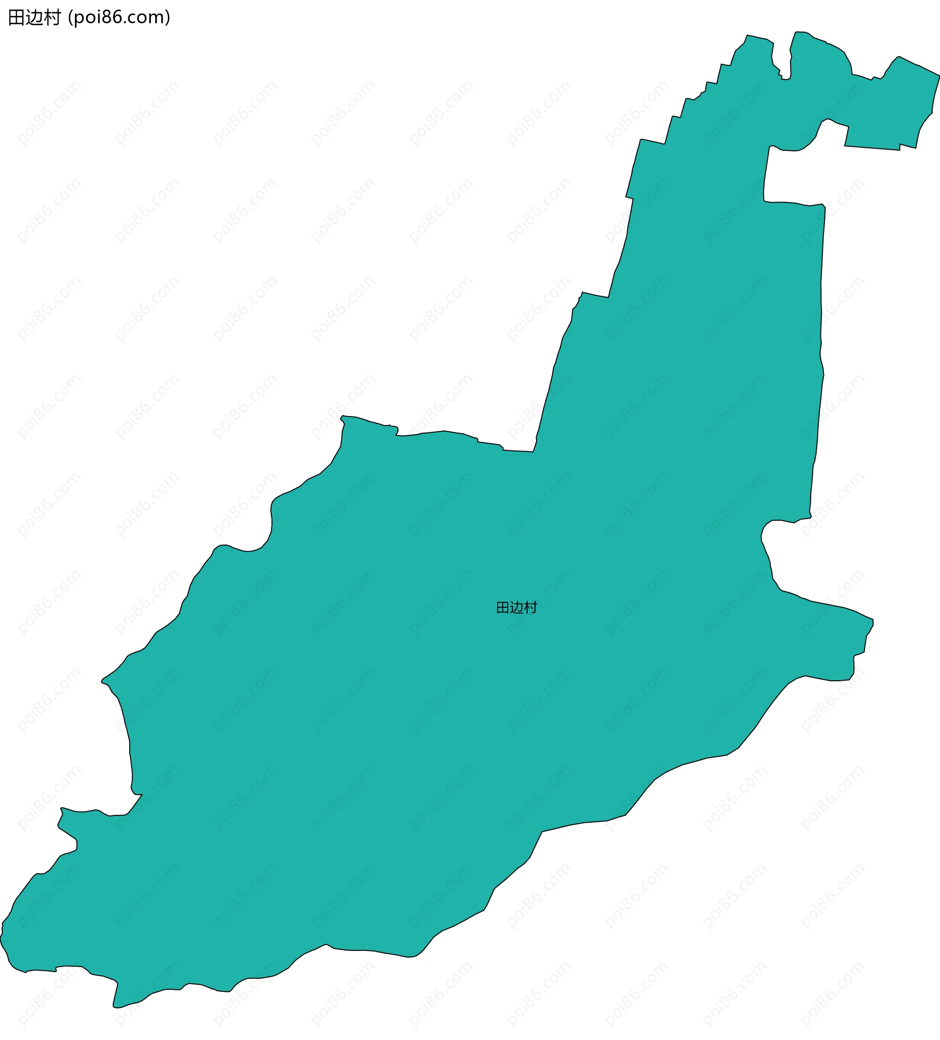 田边村边界地图