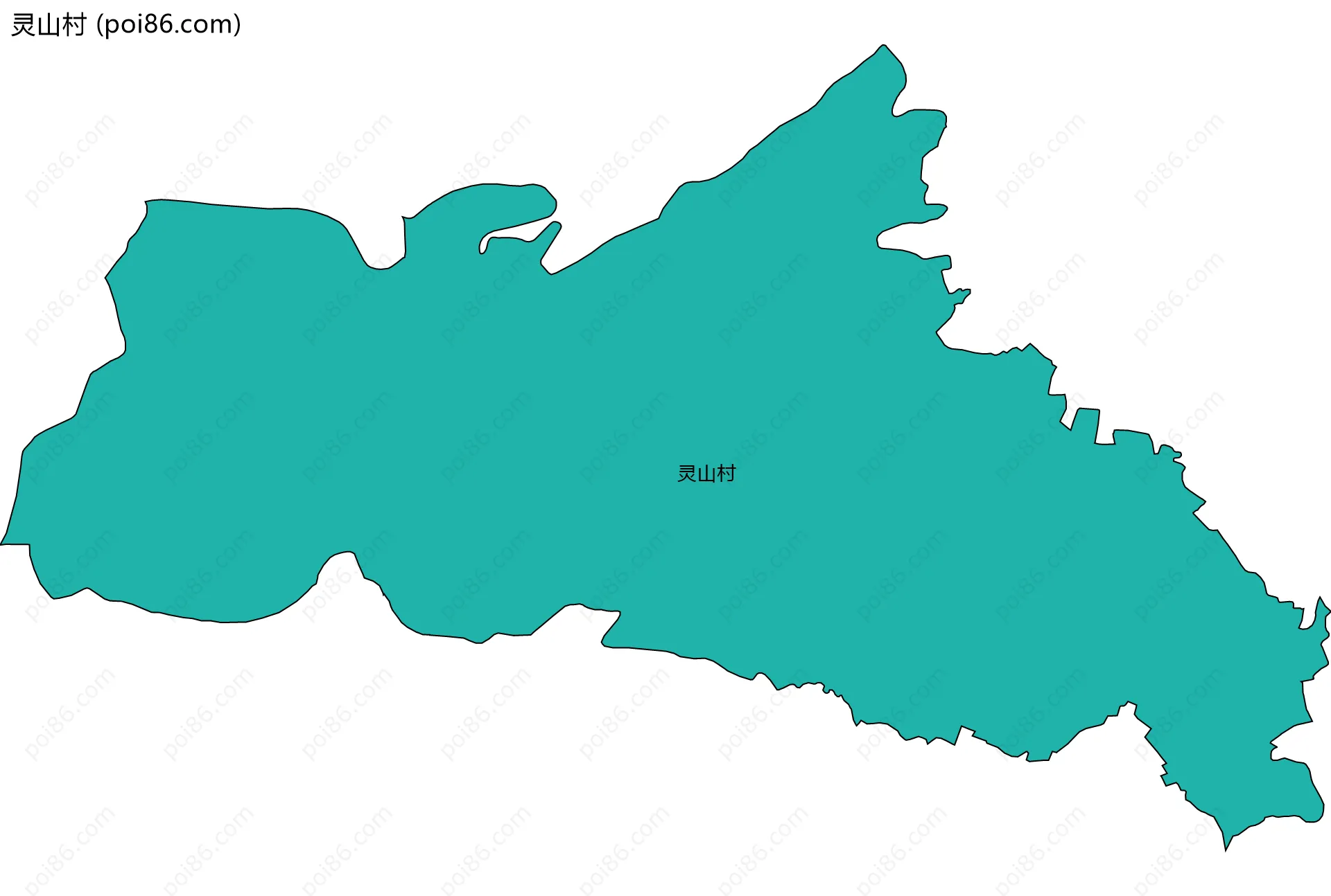 灵山村边界地图