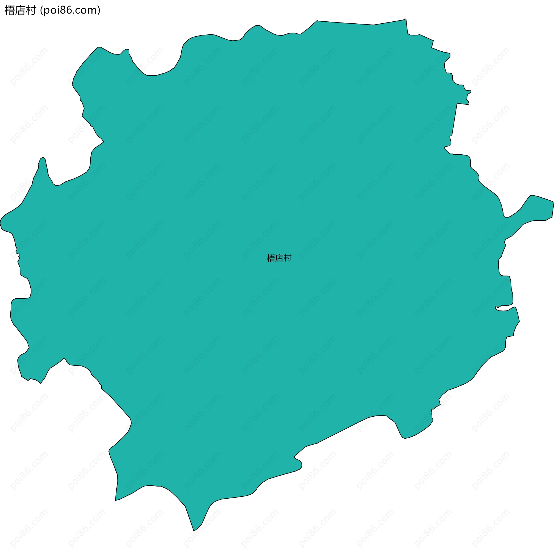 梧店村边界地图