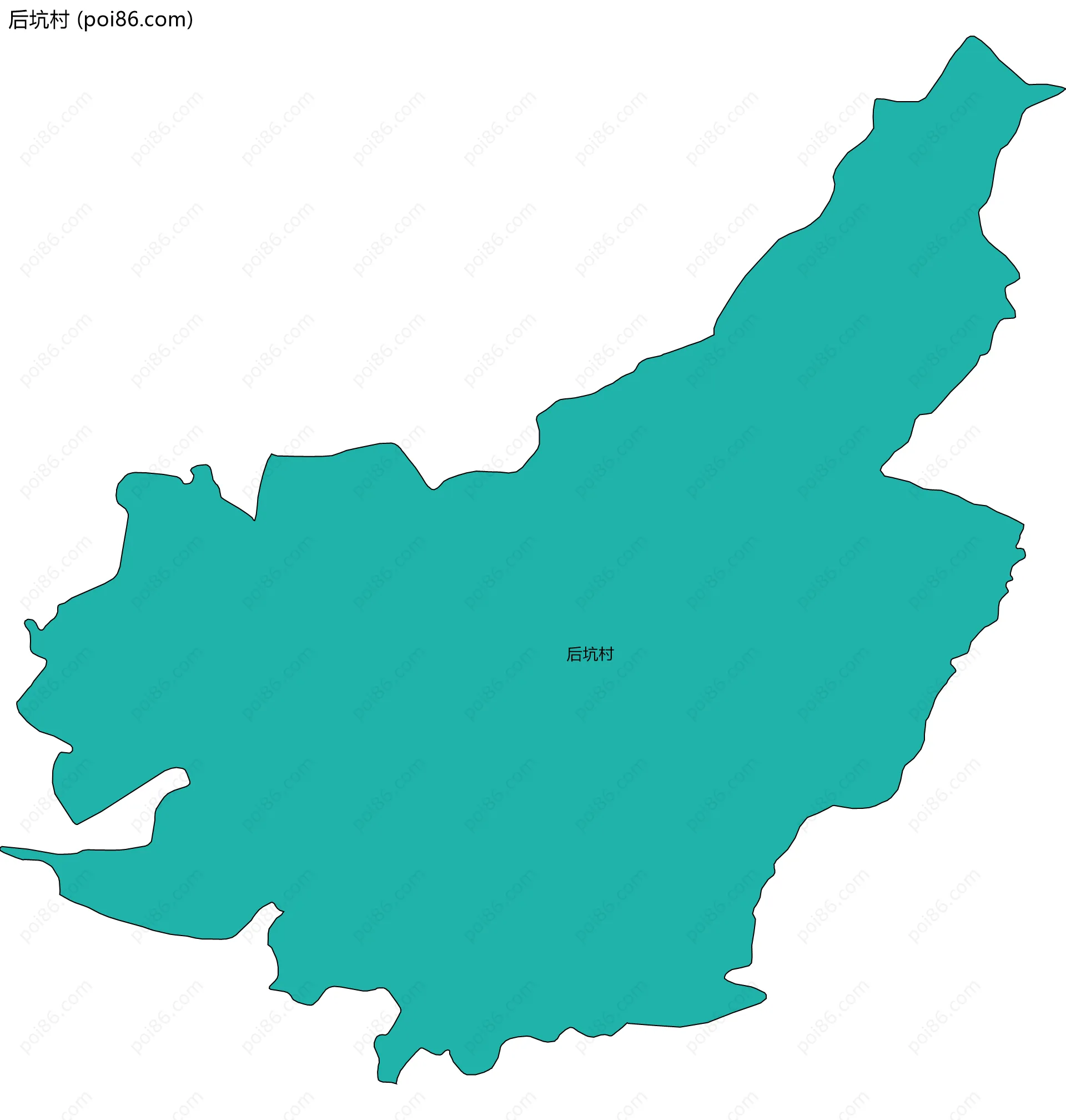 后坑村边界地图