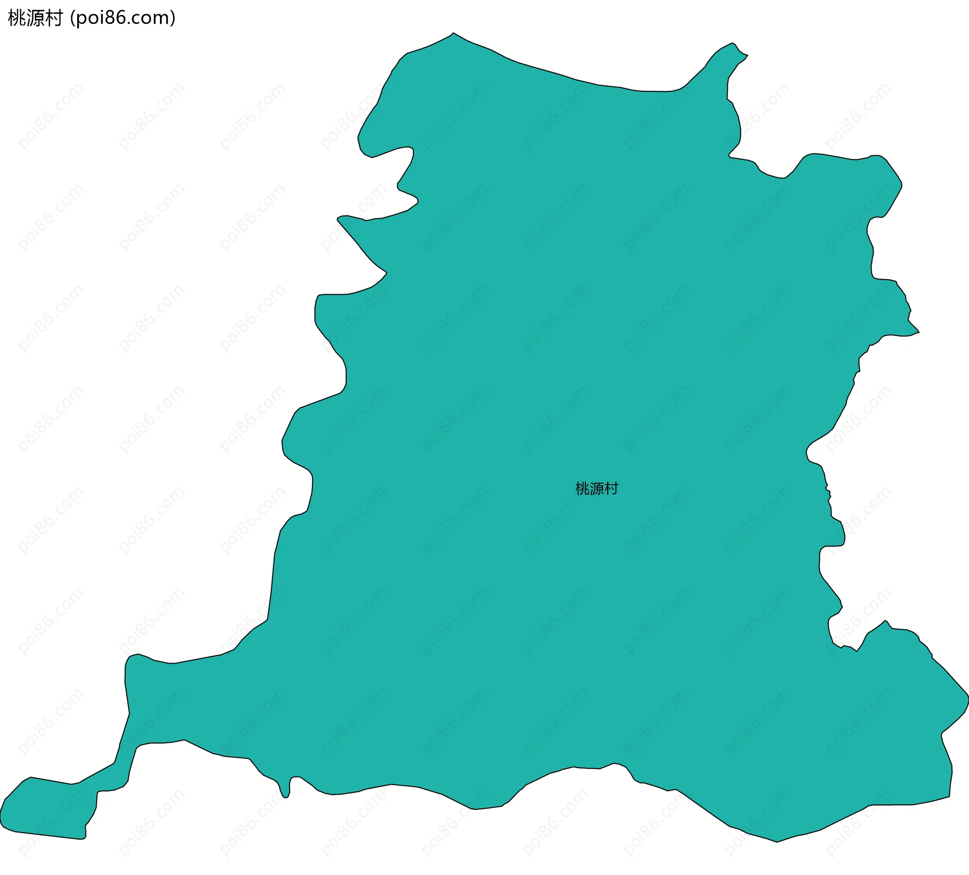 桃源村边界地图