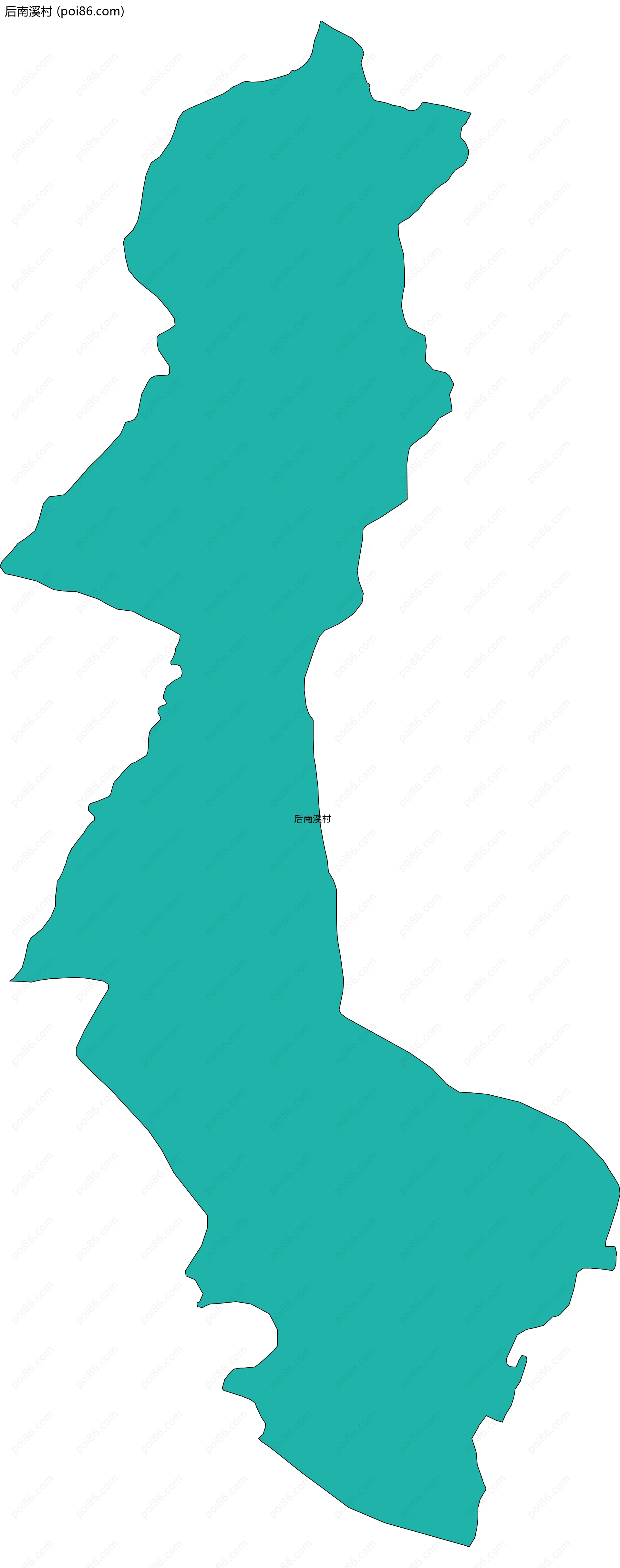 后南溪村边界地图