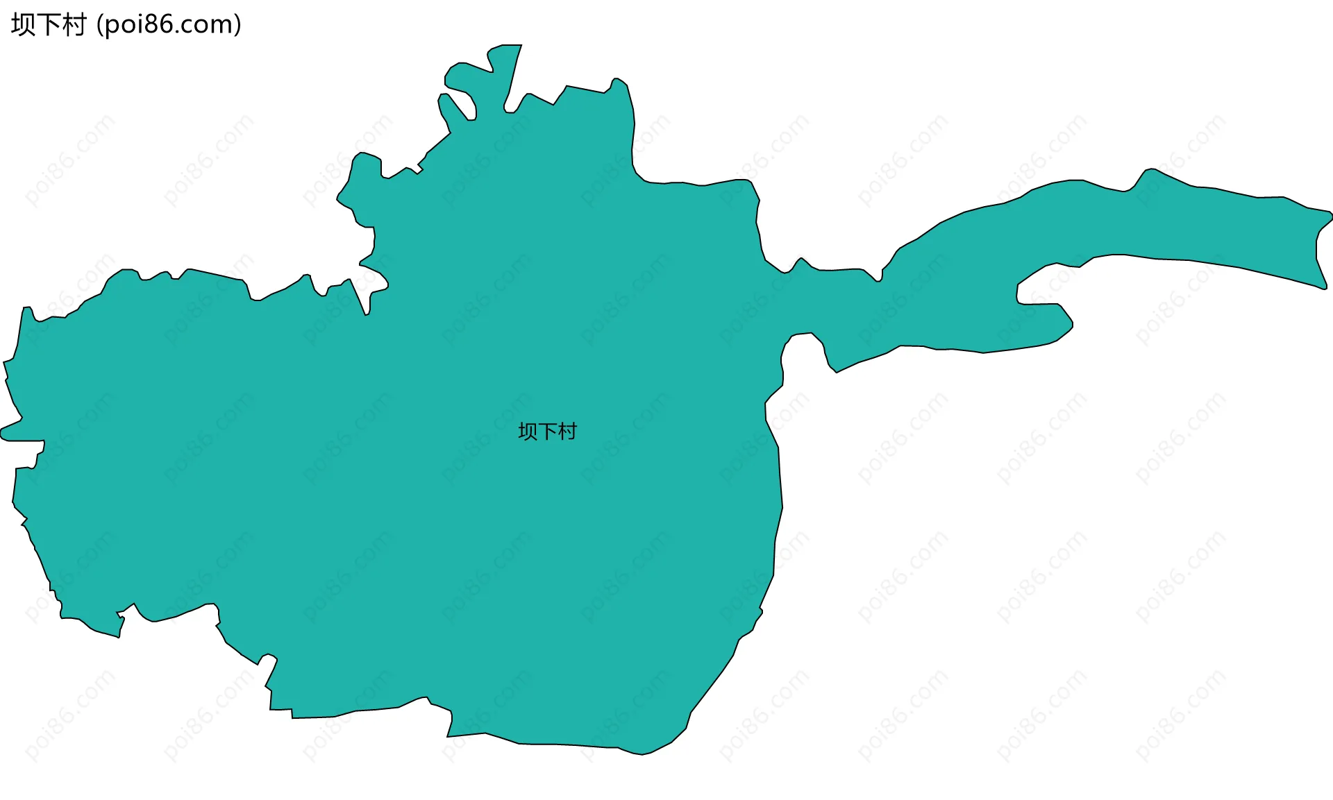 坝下村边界地图