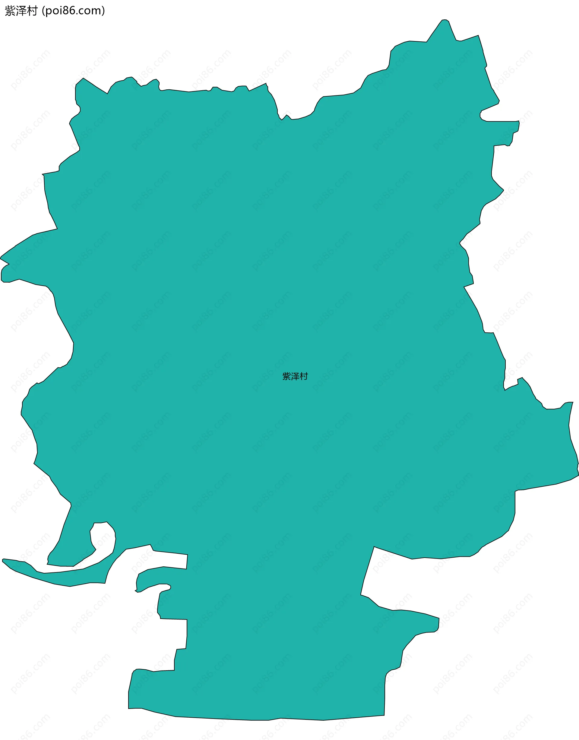 紫泽村边界地图