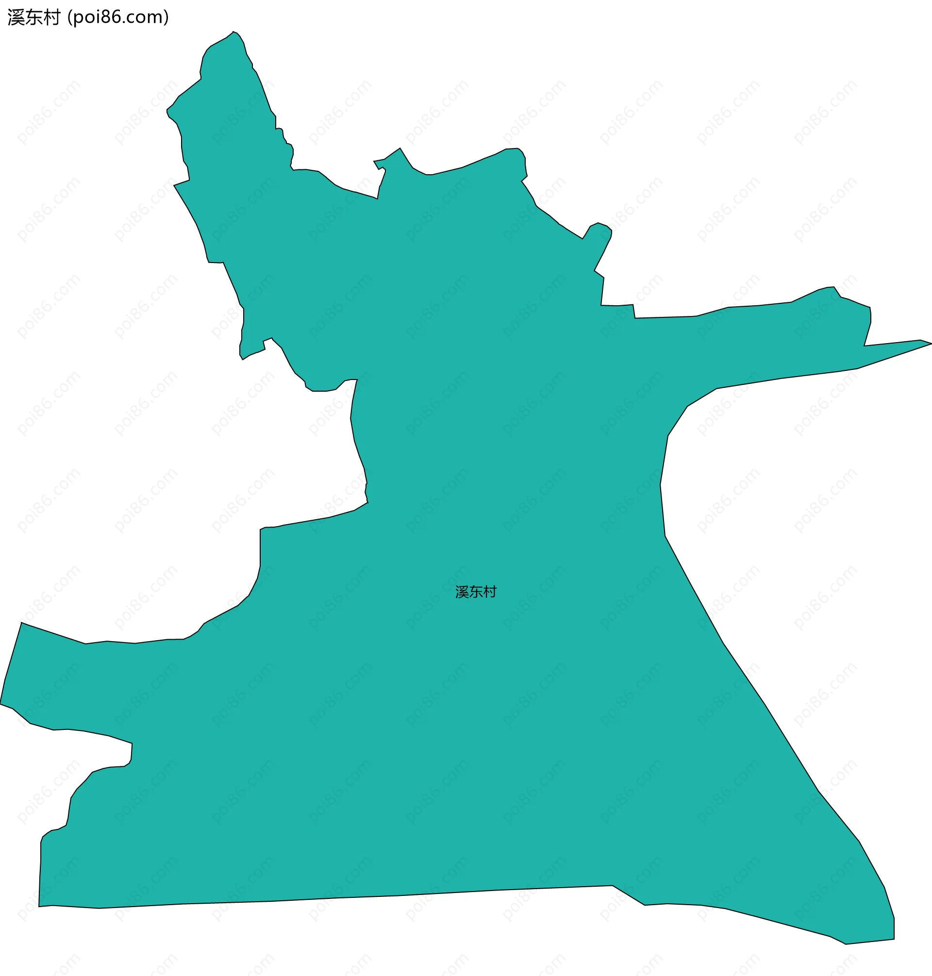 溪东村边界地图