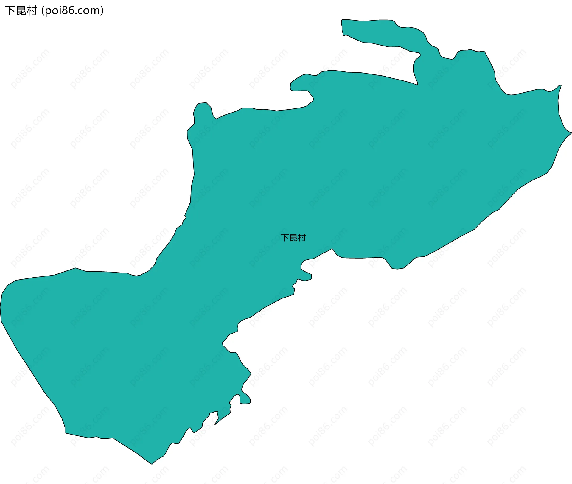 下昆村边界地图