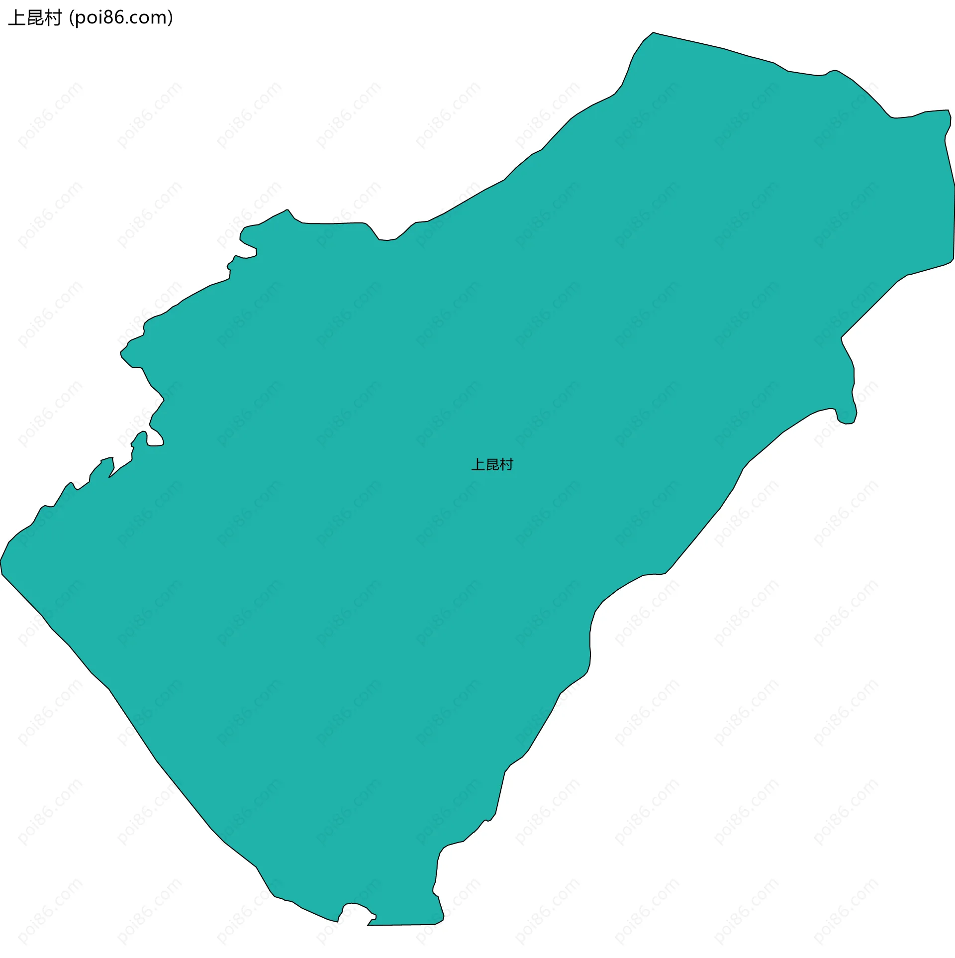 上昆村边界地图