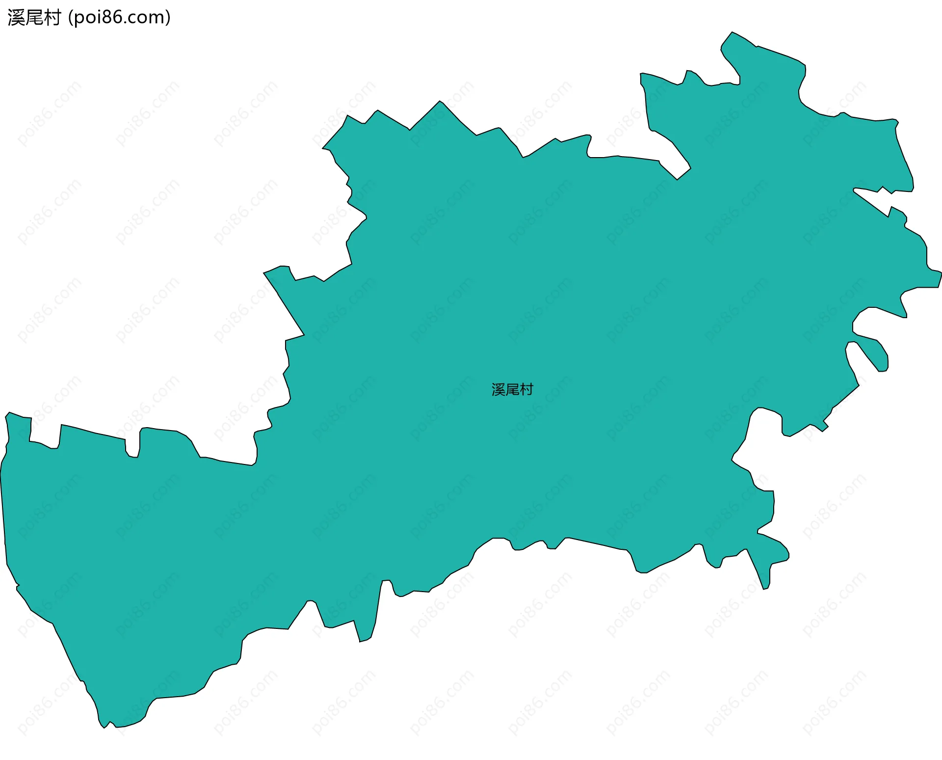 溪尾村边界地图