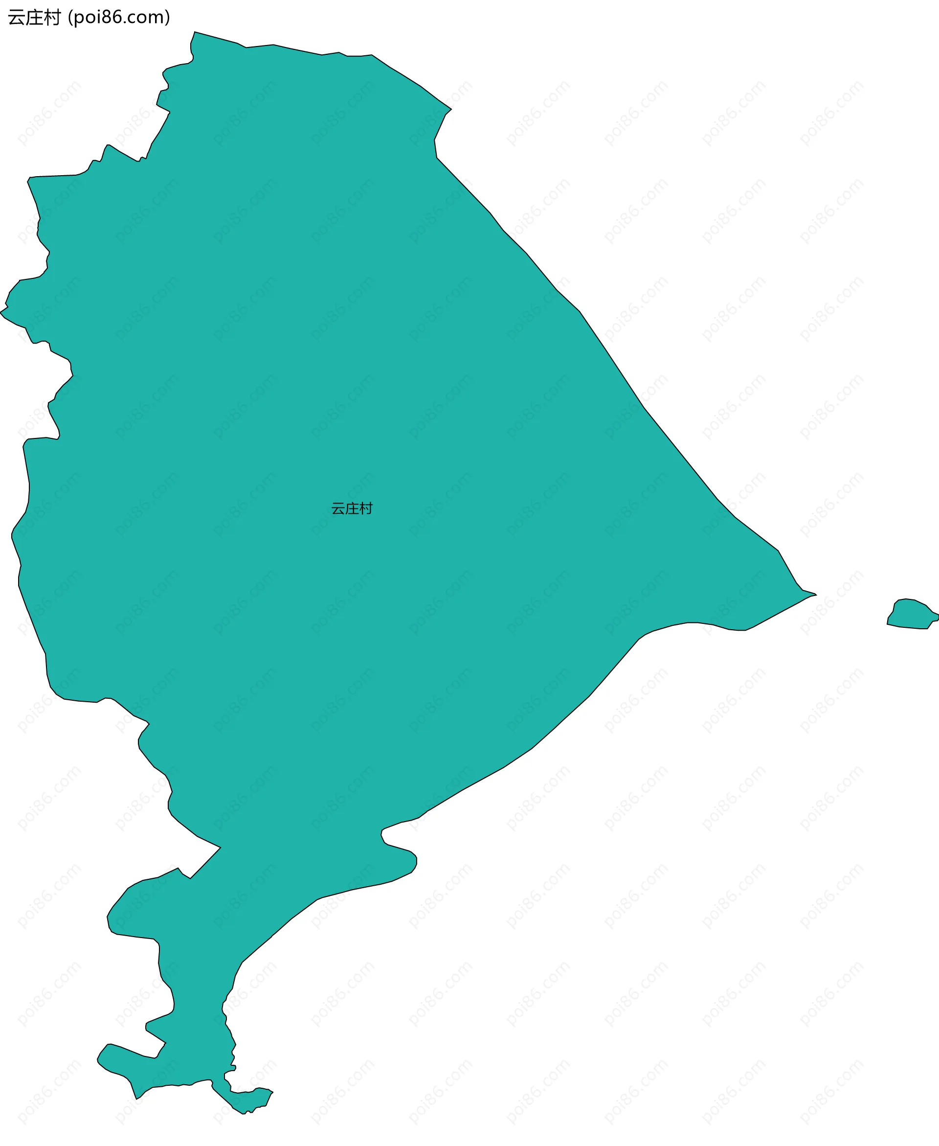 云庄村边界地图