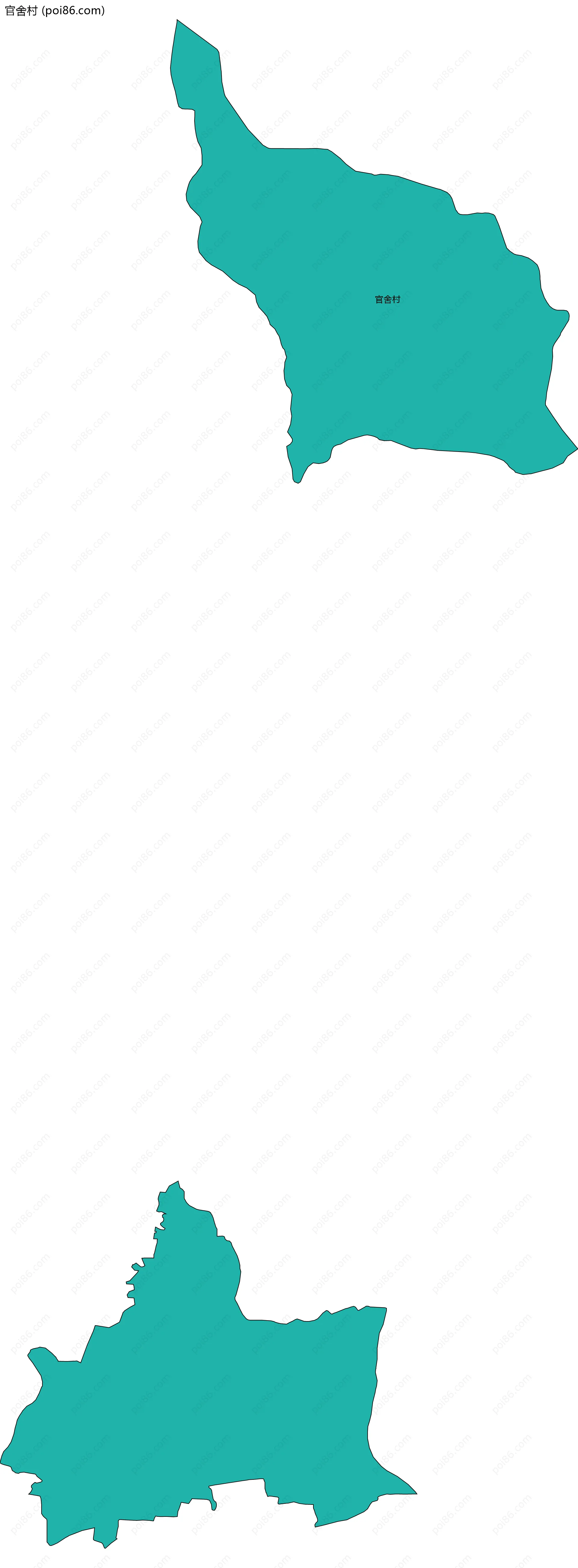 官舍村边界地图