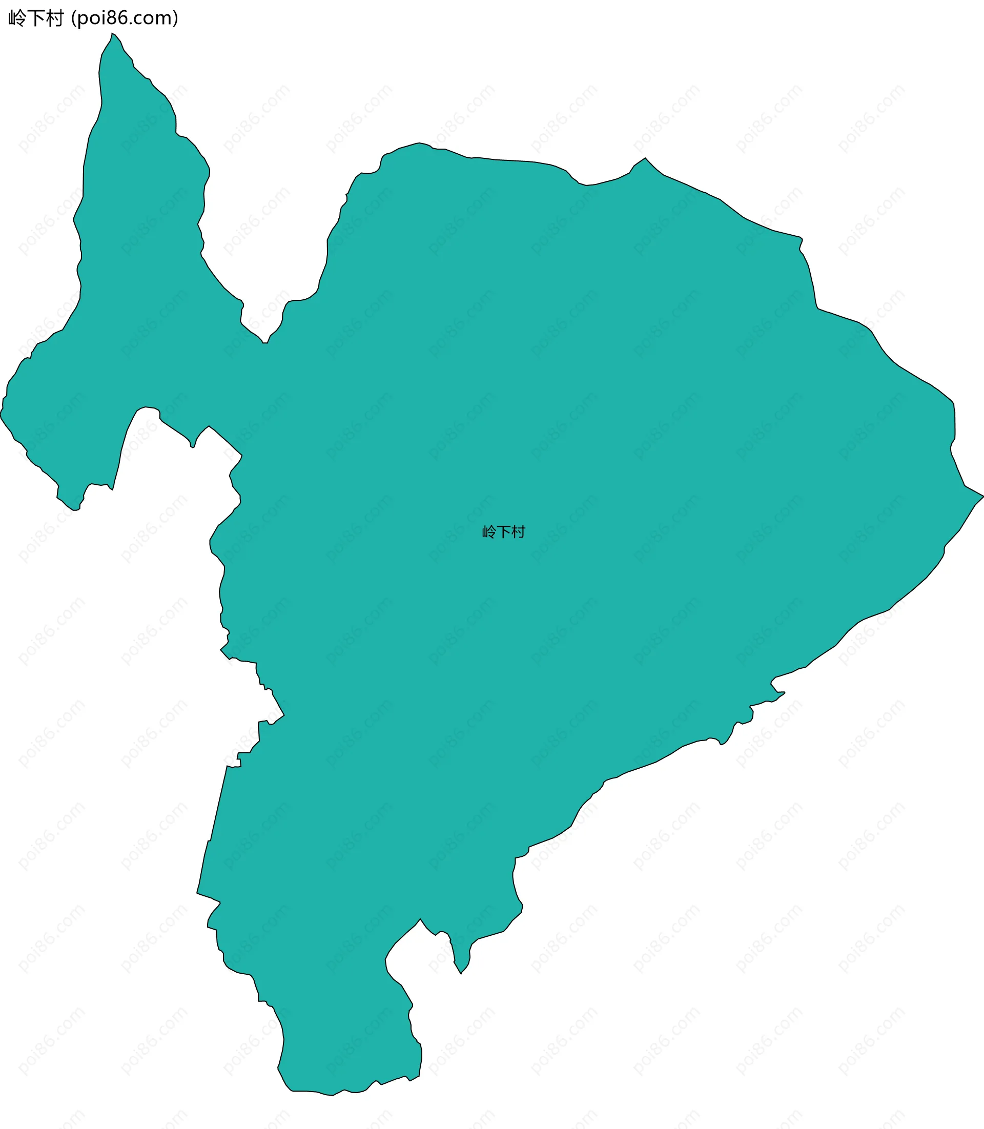 岭下村边界地图