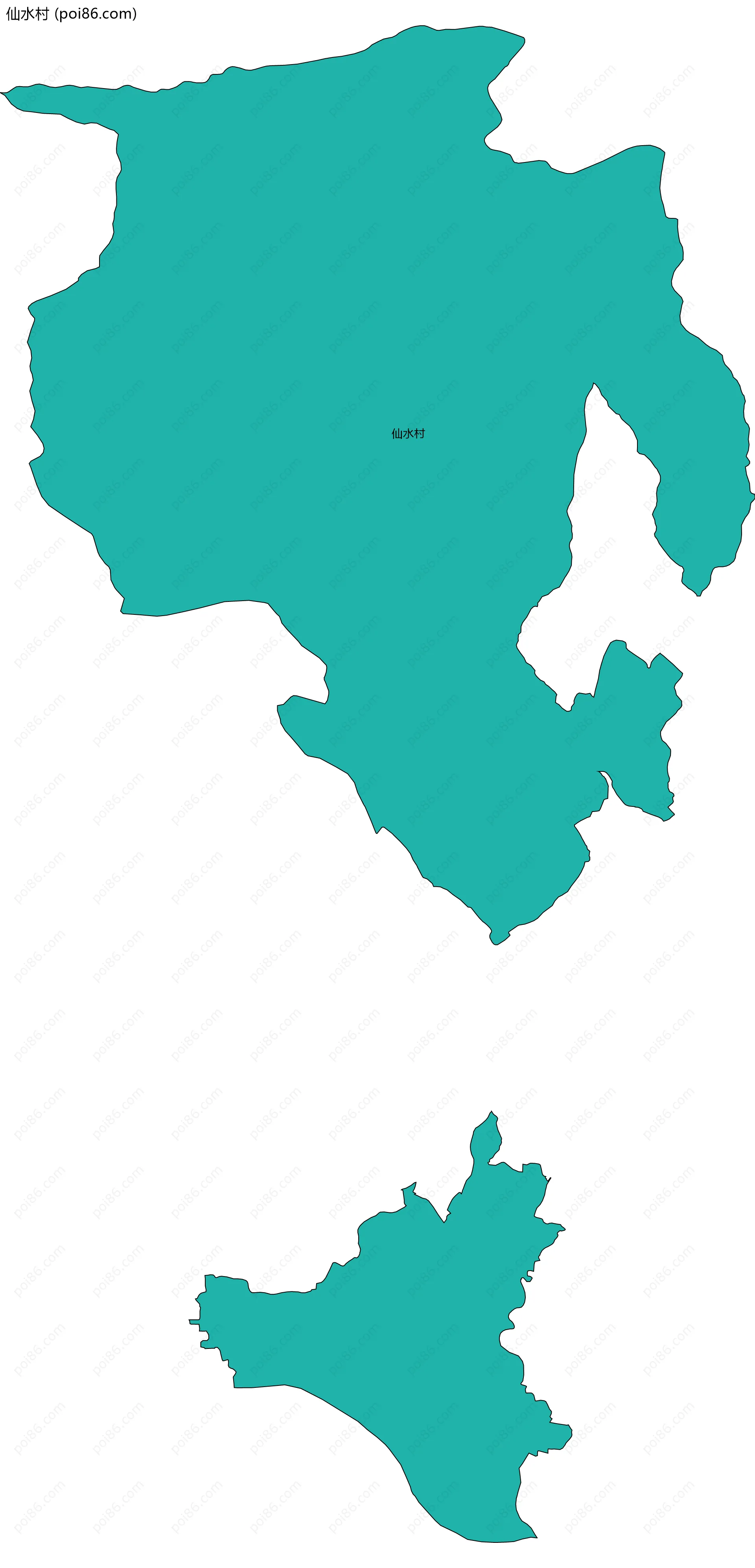 仙水村边界地图