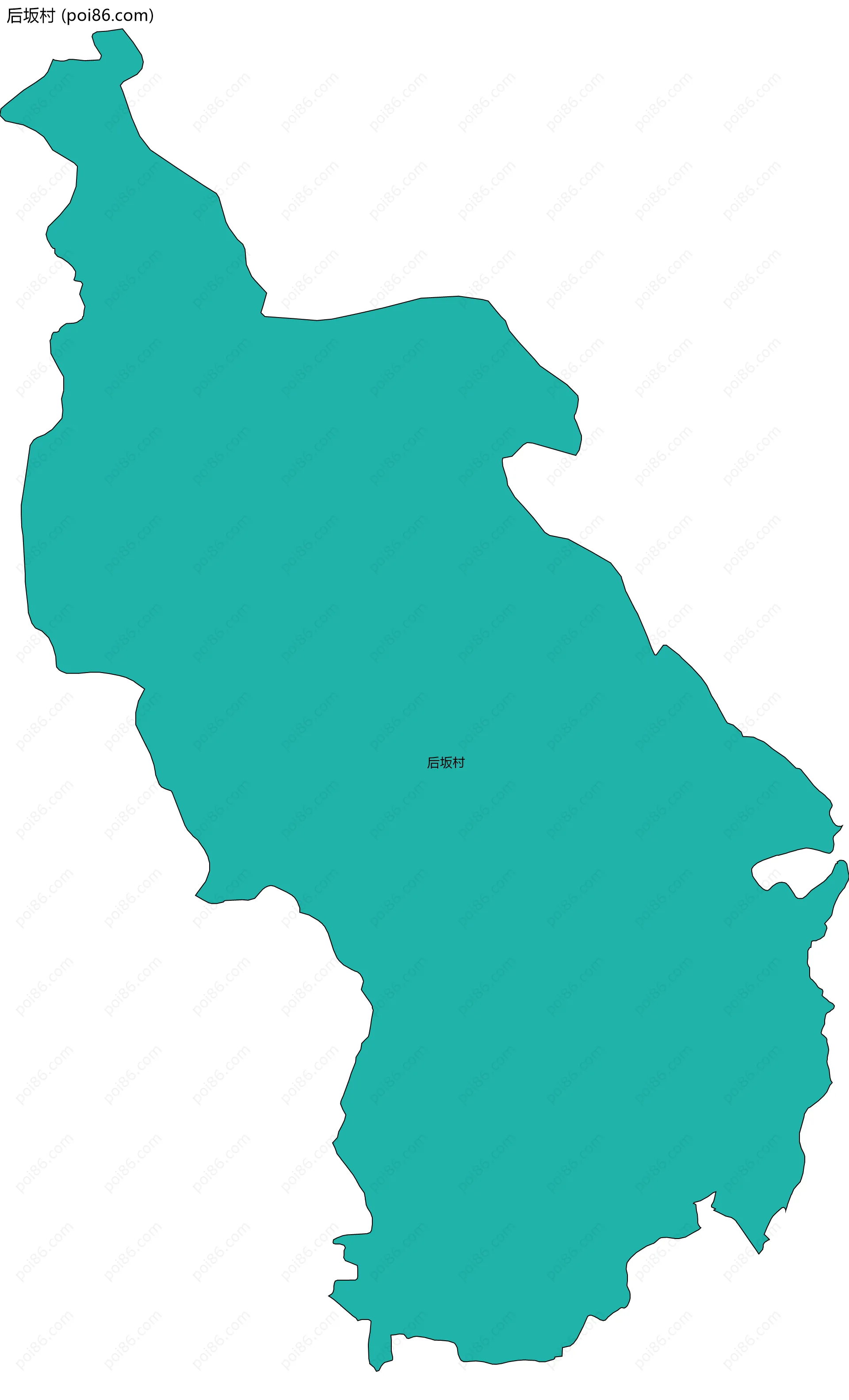 后坂村边界地图